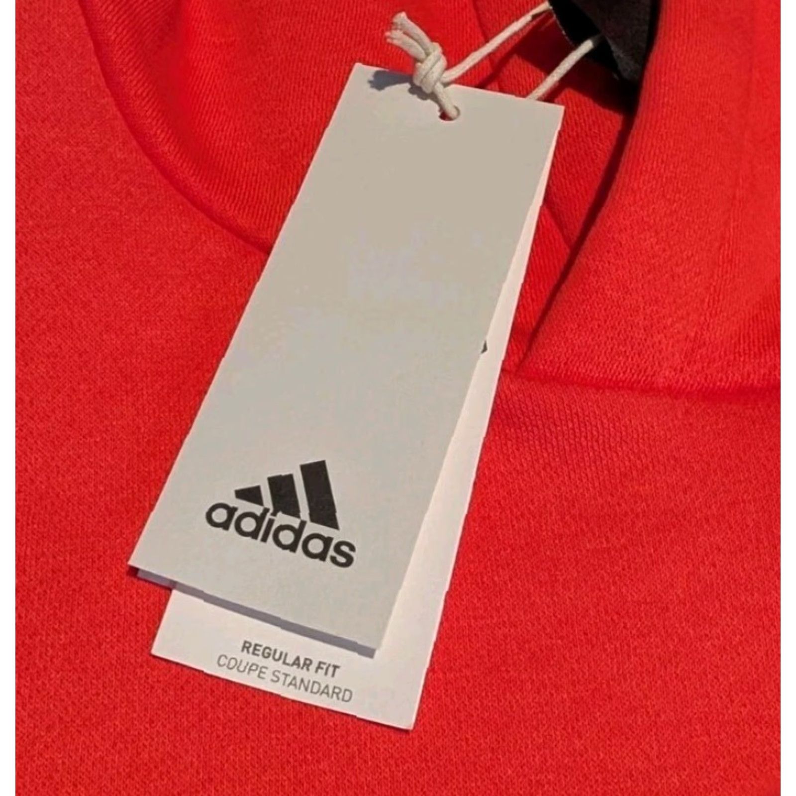 Adidas Adidas Hoodie Men M Orange Three Stripes Pocket Hooded Fleece Classic Sports All Seasons Mens Size US M / EU 48-50 / 2 - 4 Thumbnail