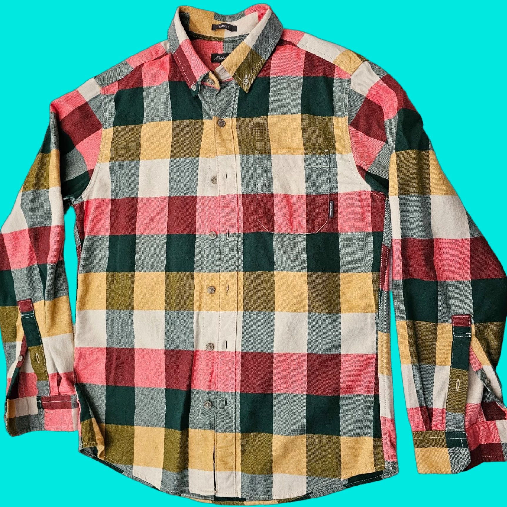 Eddie Bauer Eddie Bauer Button-Up Flannel Shirt Men's S Small Casual Check 100% Cotton Long Sleeve Multicolor Size US S / EU 44-46 / 1 - 1 Thumbnail