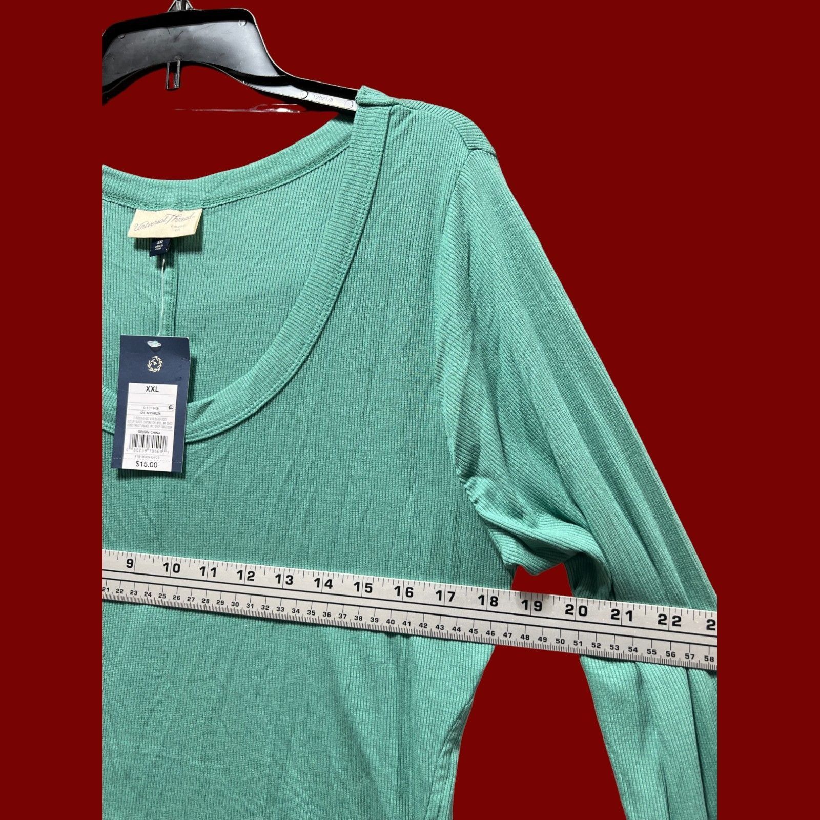Other Universal Thread - Women's Ribbed Long Sleeve Crew Neck T-Sh Size XXL / US 16-18 / IT 52-54 - 5 Thumbnail