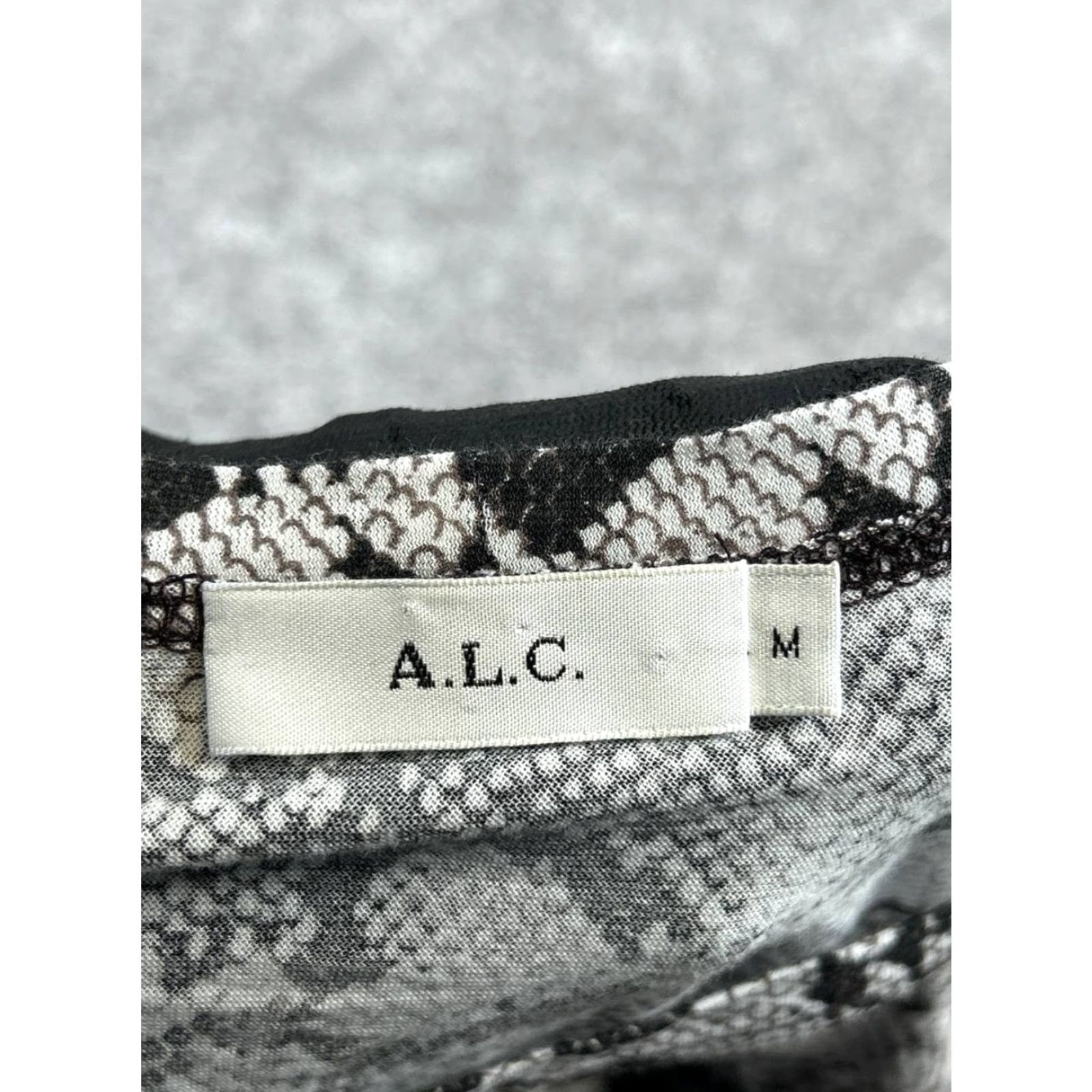 Vintage A.L.C. Shirt Womens Medium Gray Black Cotton Pullover Size M / US 6-8 / IT 42-44 - 3 Thumbnail