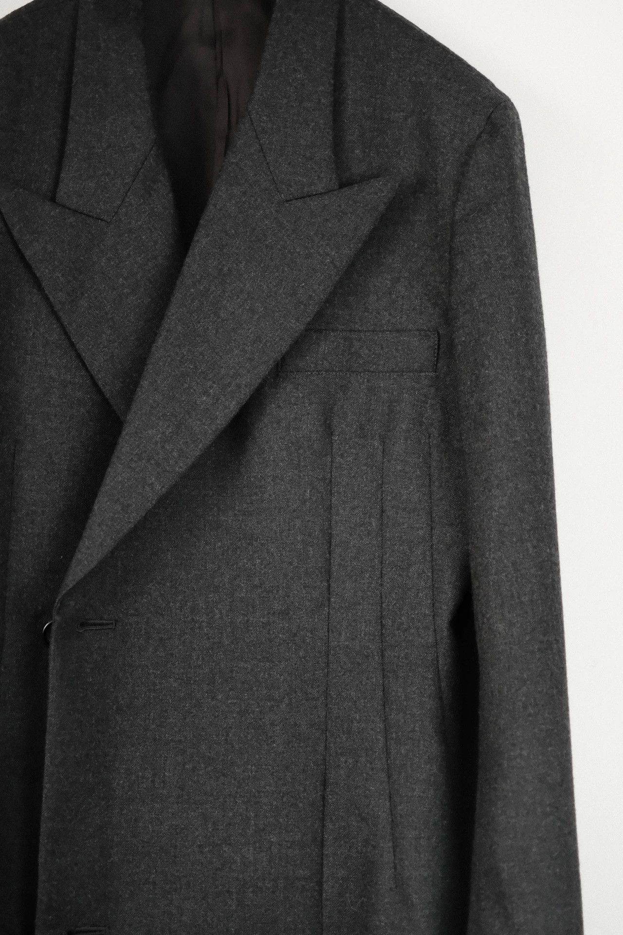 Yohji Yamamoto Yohji 98AW Archive Peak Lapel Mermaid Charcoal Size US XS / EU 42 / 0 - 4 Thumbnail