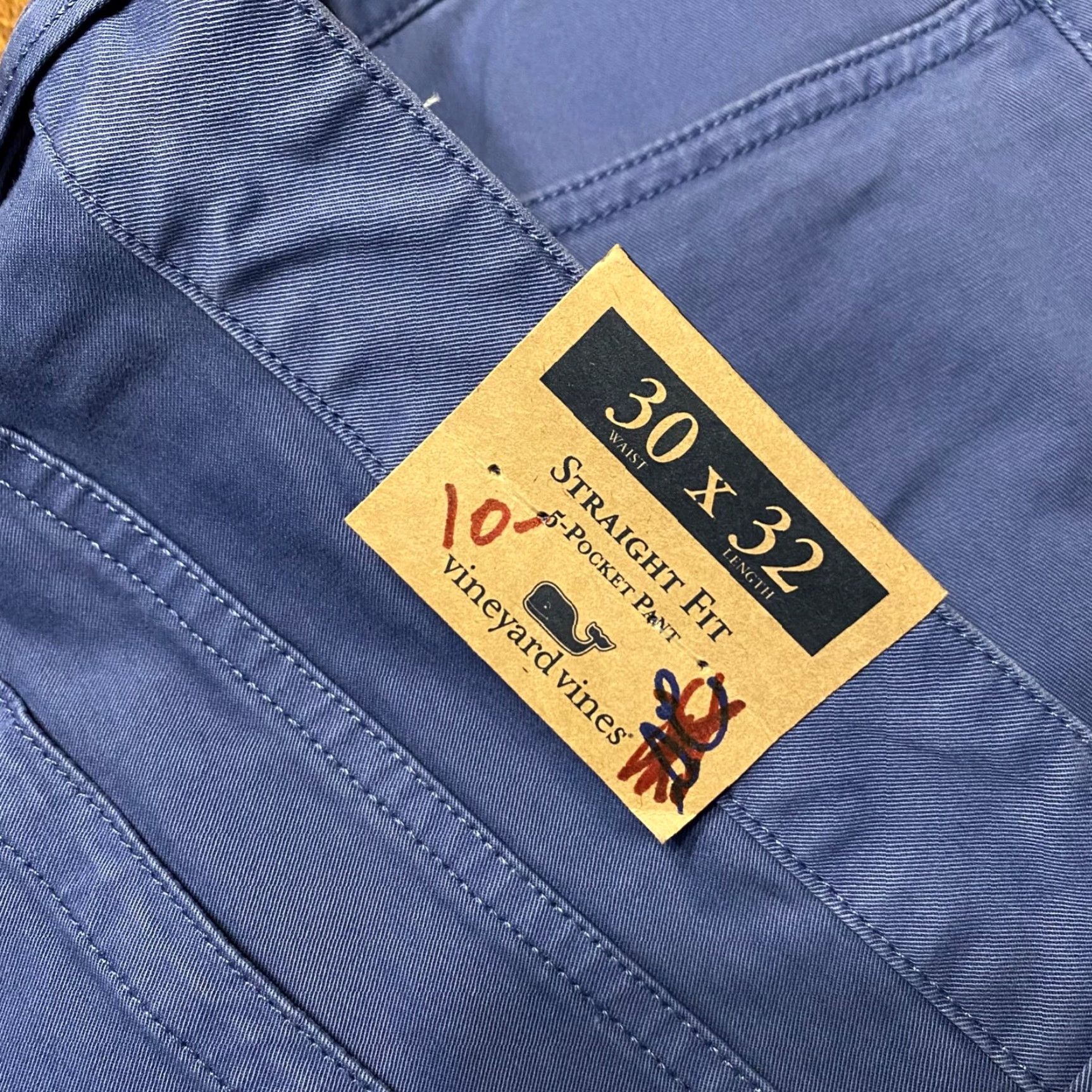 Vineyard Vines Vineyard Vines Pants Mens 30x32 Blue Straight Fit 5-Pocket Pant Preppy NEW Size US 30 / EU 46 - 3 Thumbnail