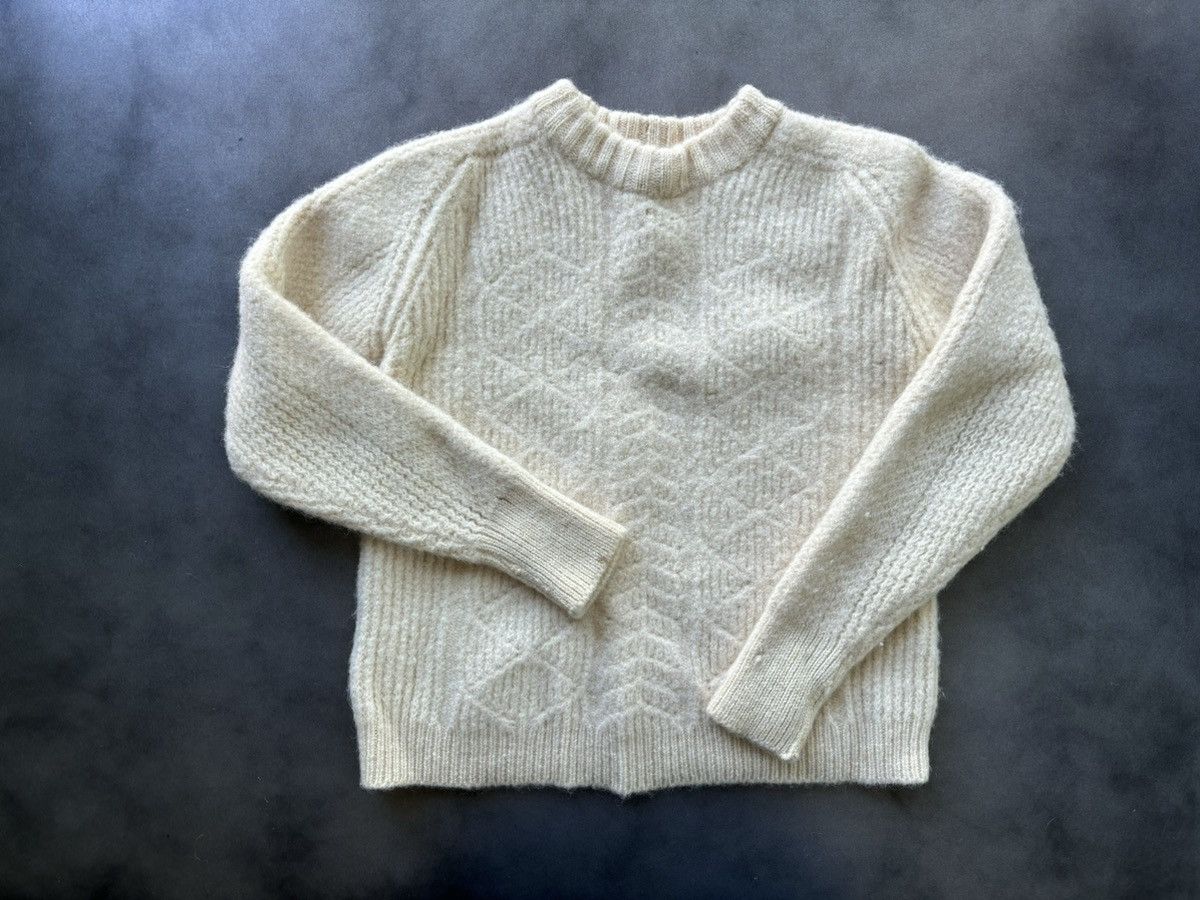 Marks & Spencer × Vintage 1960s Wool Sweater Vintage St. Michaels Fisherman CableKnit Size US XS / EU 42 / 0 - 17 Thumbnail
