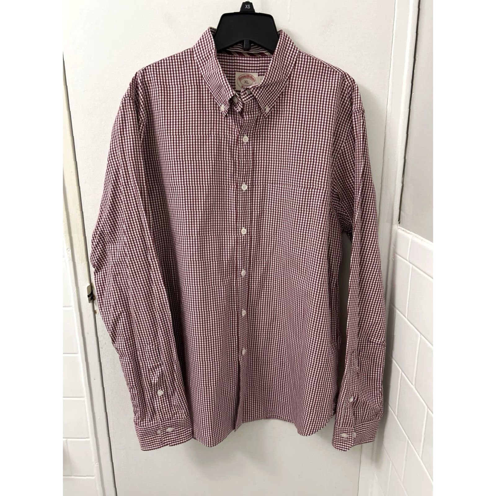 Brooks Brothers Brooks Brothers Shirt Mens XL Red White Plaid Gingham Button Down Long Sleeve Size US XL / EU 56 / 4 - 2 Thumbnail