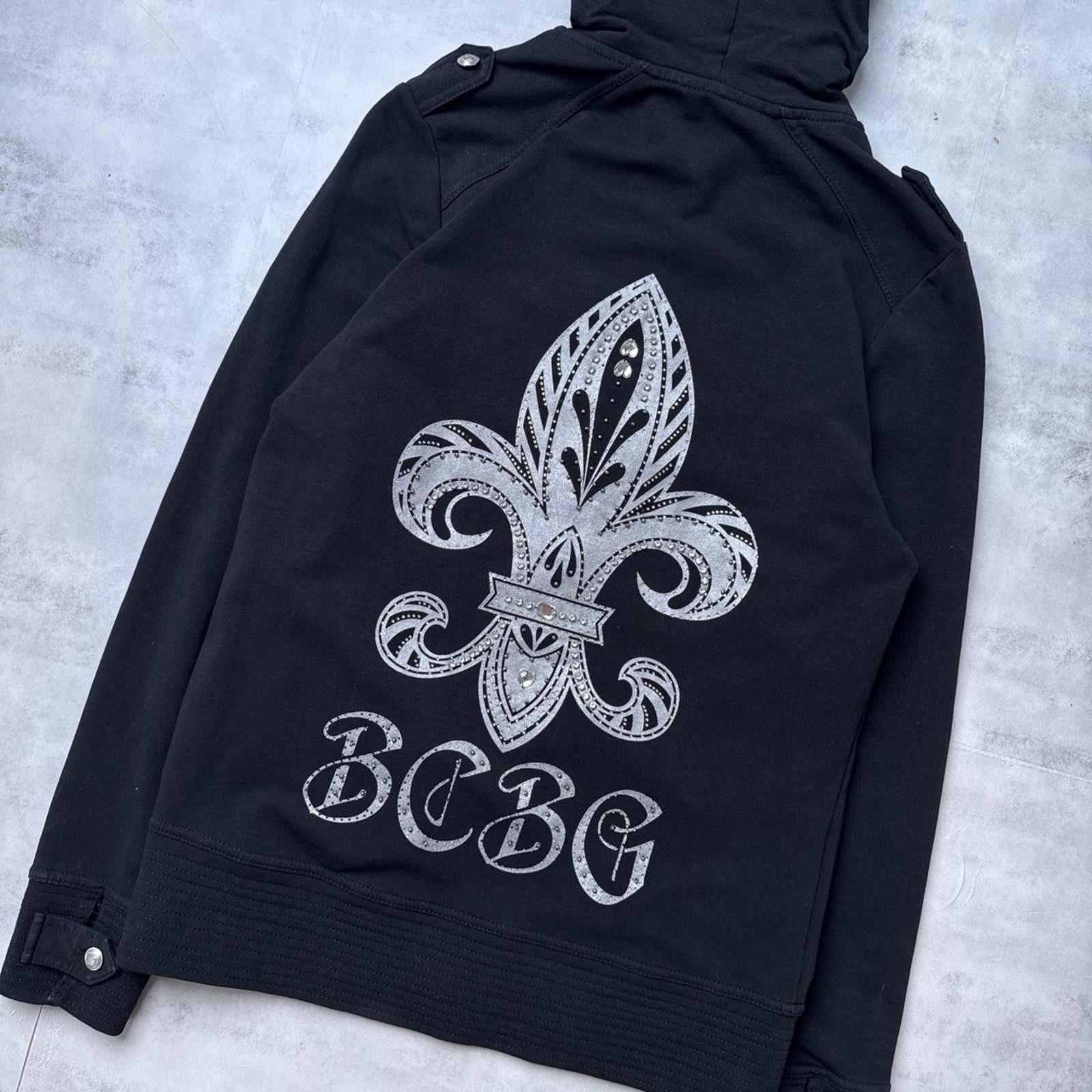 Bcbgmaxazria Y2K BCBG 00s black zip up hoodie jacket Size L / US 10 / IT 46 - 3 Thumbnail