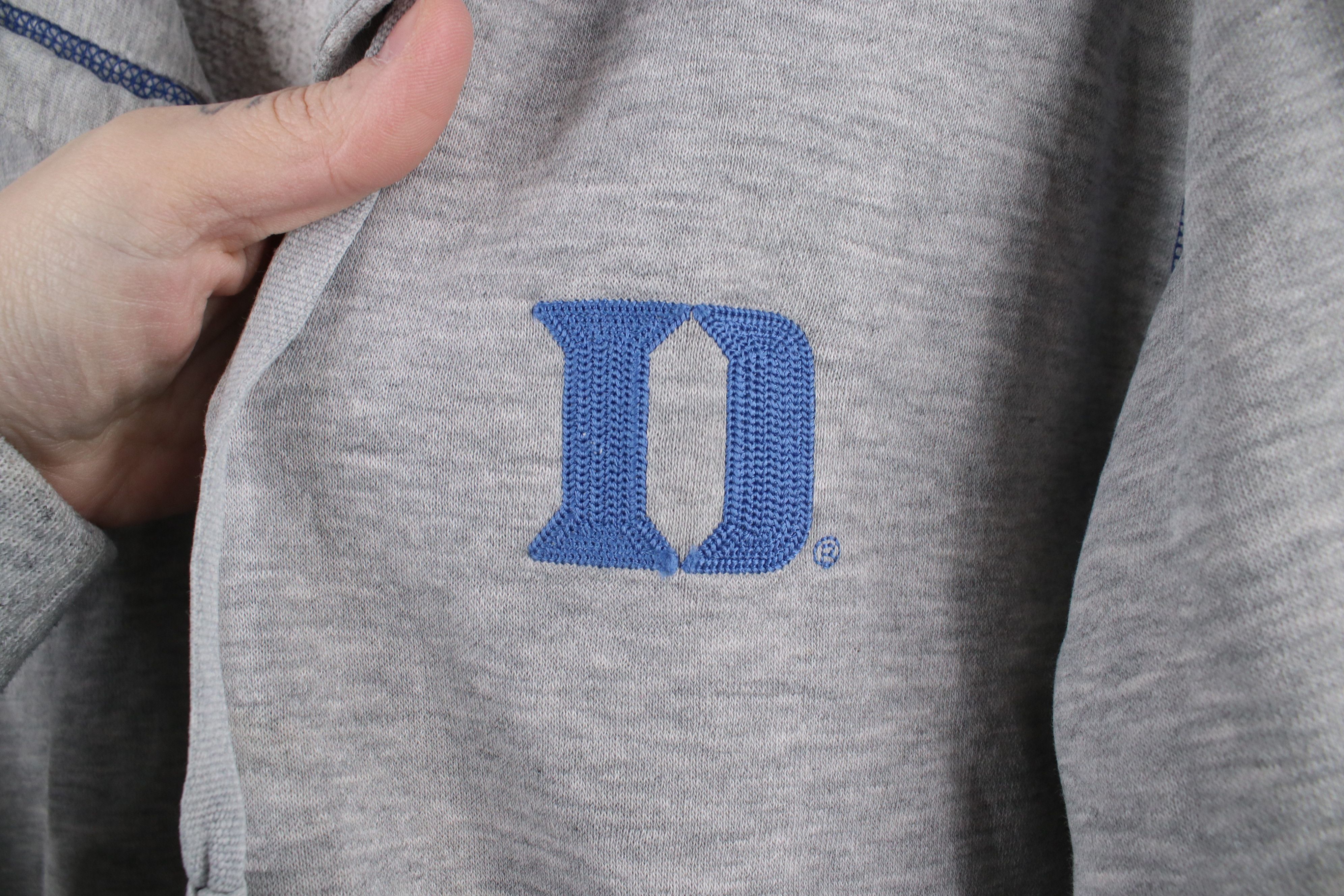Nike × Vintage Vintage Y2K Nike Mini Swoosh Duke University Full Zip Hoodie Size XL / US 12-14 / IT 48-50 - 4 Thumbnail