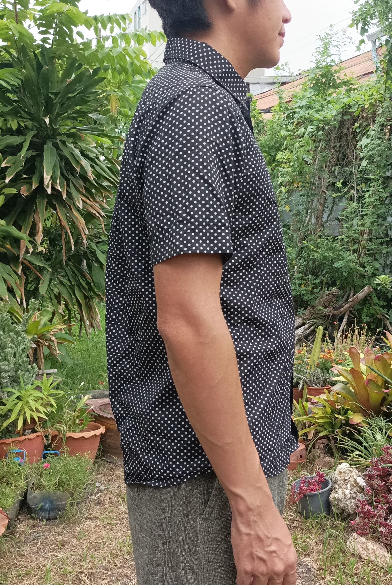 Beams Plus × Japanese Brand (S355) Beams Black White Dot Button Up Short Sleeve Shirt S Size US S / EU 44-46 / 1 - 3 Thumbnail