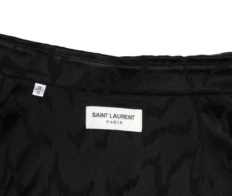 Saint Laurent Paris Saint Laurent, Short sleeve satin zig zag shirt Size US S / EU 44-46 / 1 - 5 Thumbnail