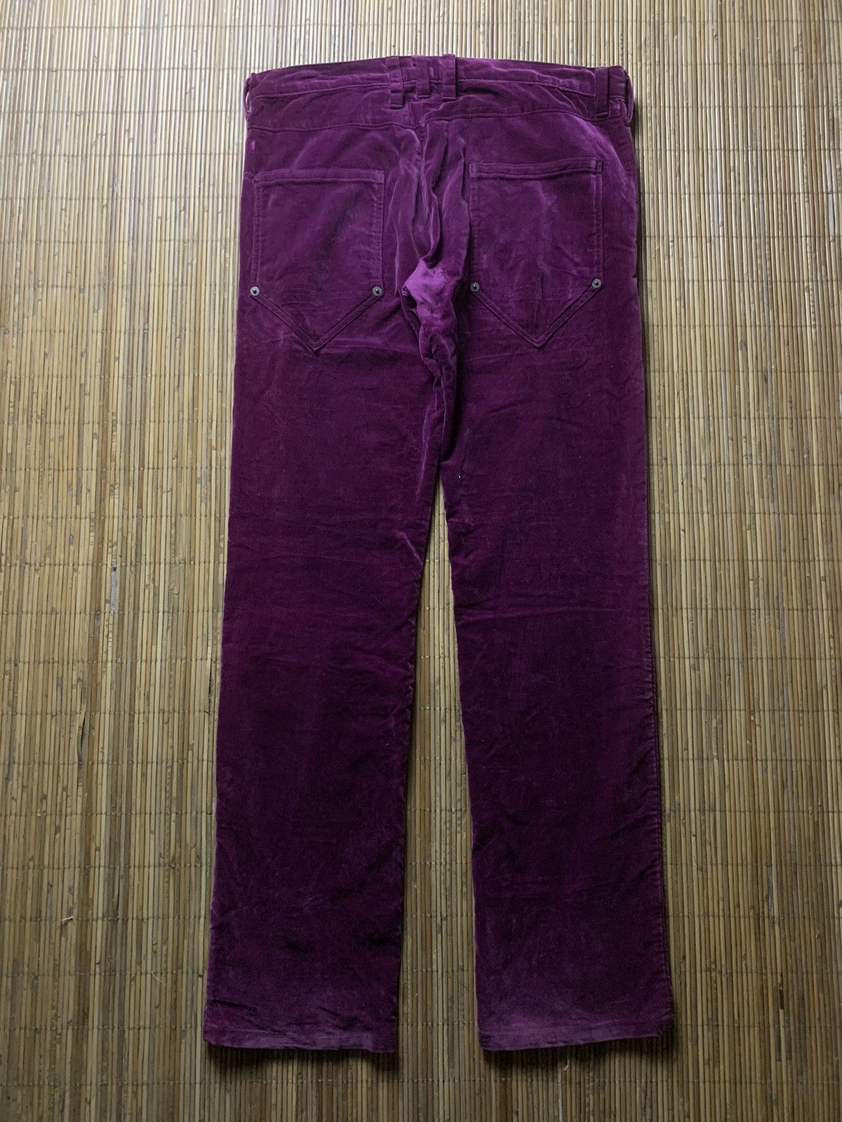 20471120 × Beauty Beast × Japanese Brand Milkboy Velvet Purple Zip Pants Size US 31 - 4 Thumbnail
