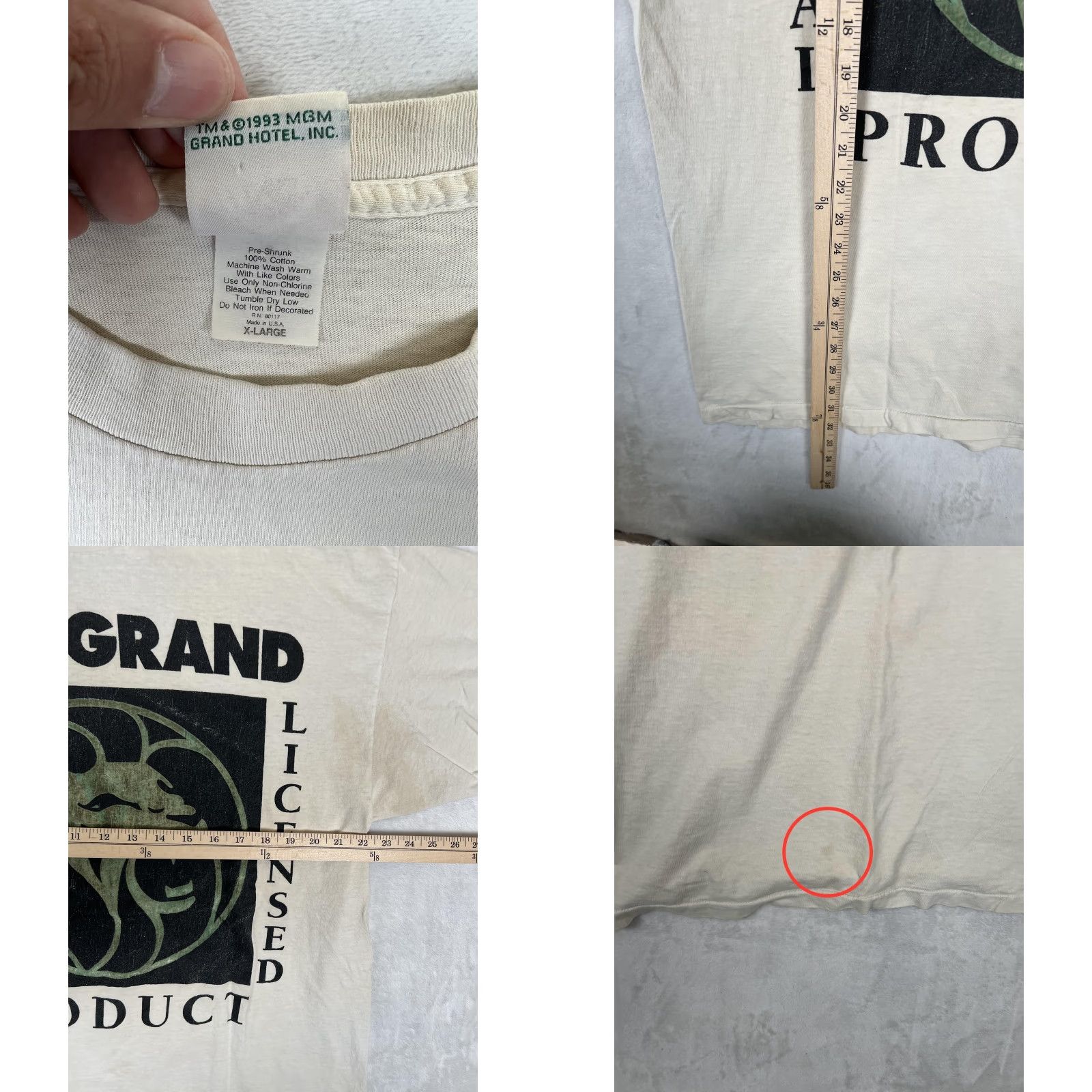 Vintage VINTAGE MGM GRAND T-Shirt Mens XL White Official Licensed Product Las Vegas 90s Size US XL / EU 56 / 4 - 8 Thumbnail