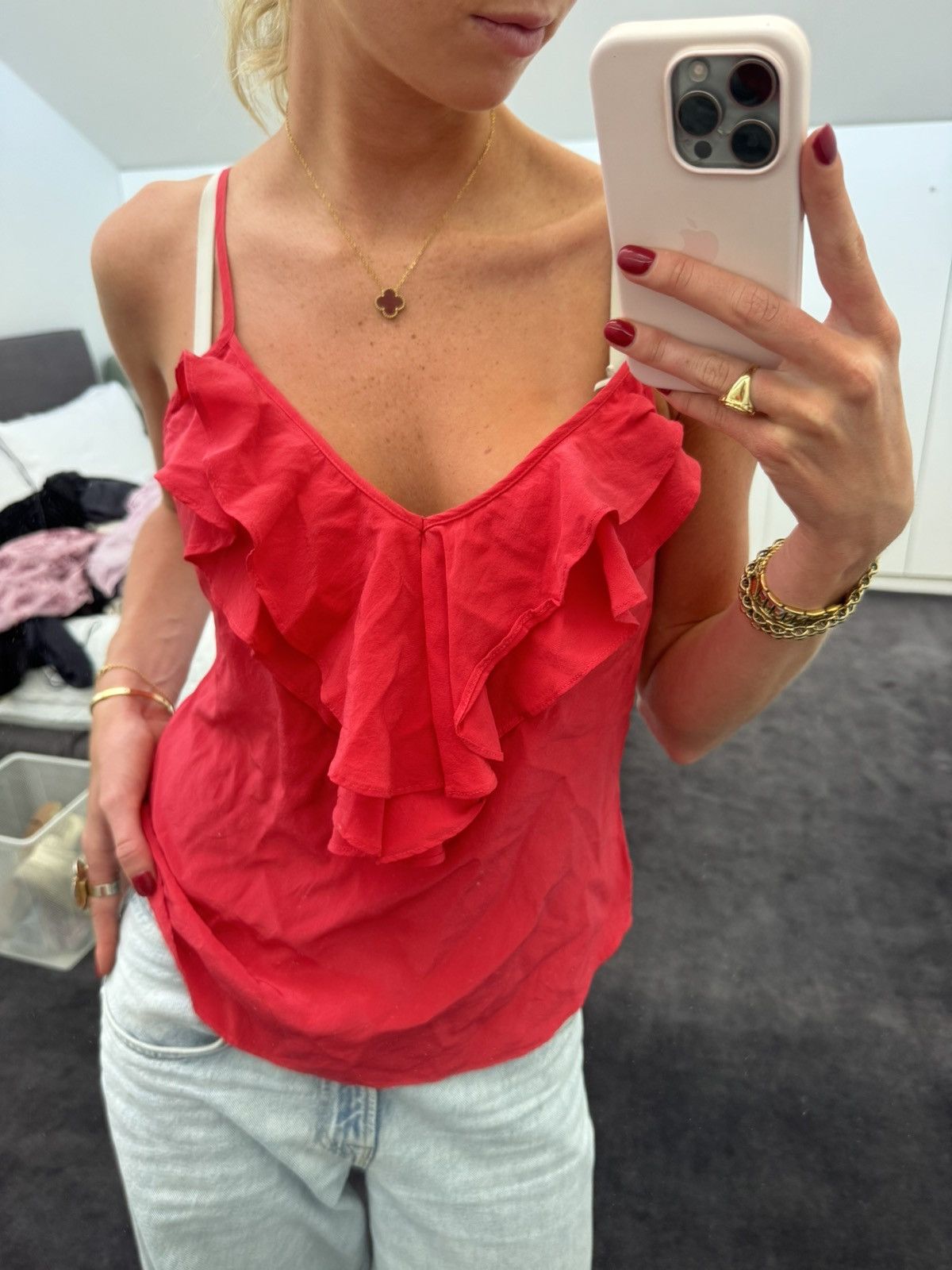 Country Road Red frill Country road Singlet top Size M / US 6-8 / IT 42-44 - 3 Thumbnail