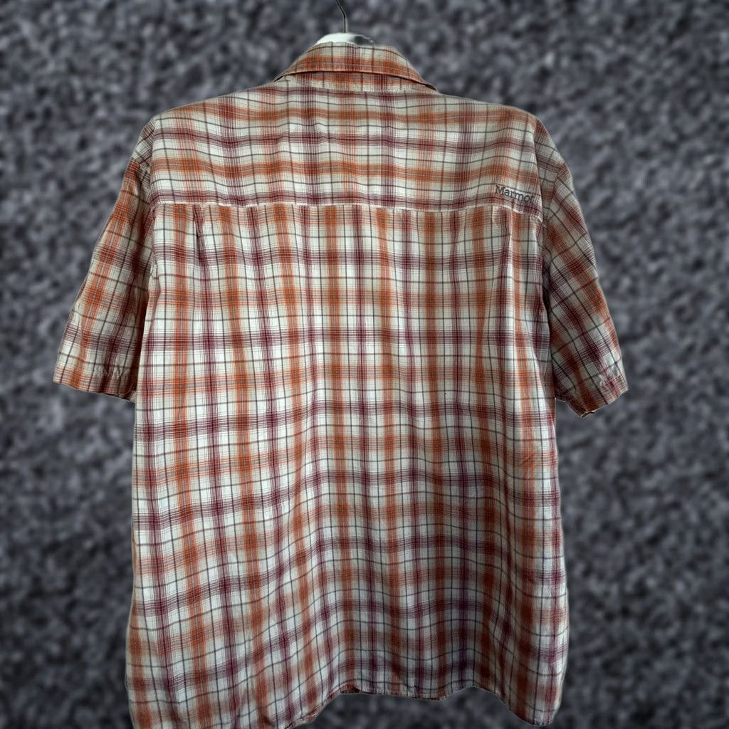 Marmot Marmot Mens XXL Orange Plaid Short Sleeve Button-Up Shirt Pocket Casual Outdoor Size US XXL / EU 58 / 5 - 1 Thumbnail
