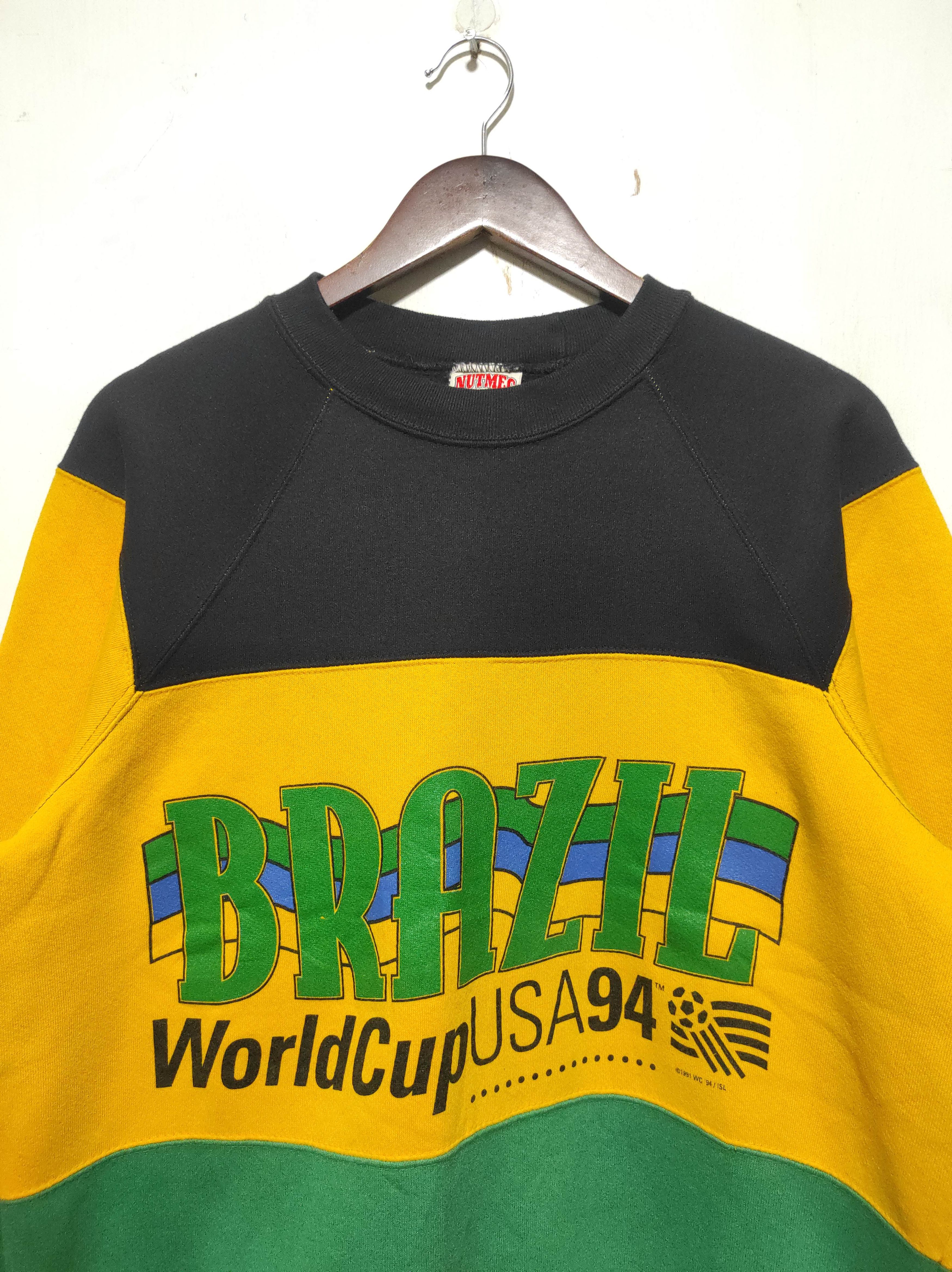 Nutmeg Vintage 90s Brazil Team World Cup USA 94 Sweatshirt | M Size US M / EU 48-50 / 2 - 3 Thumbnail