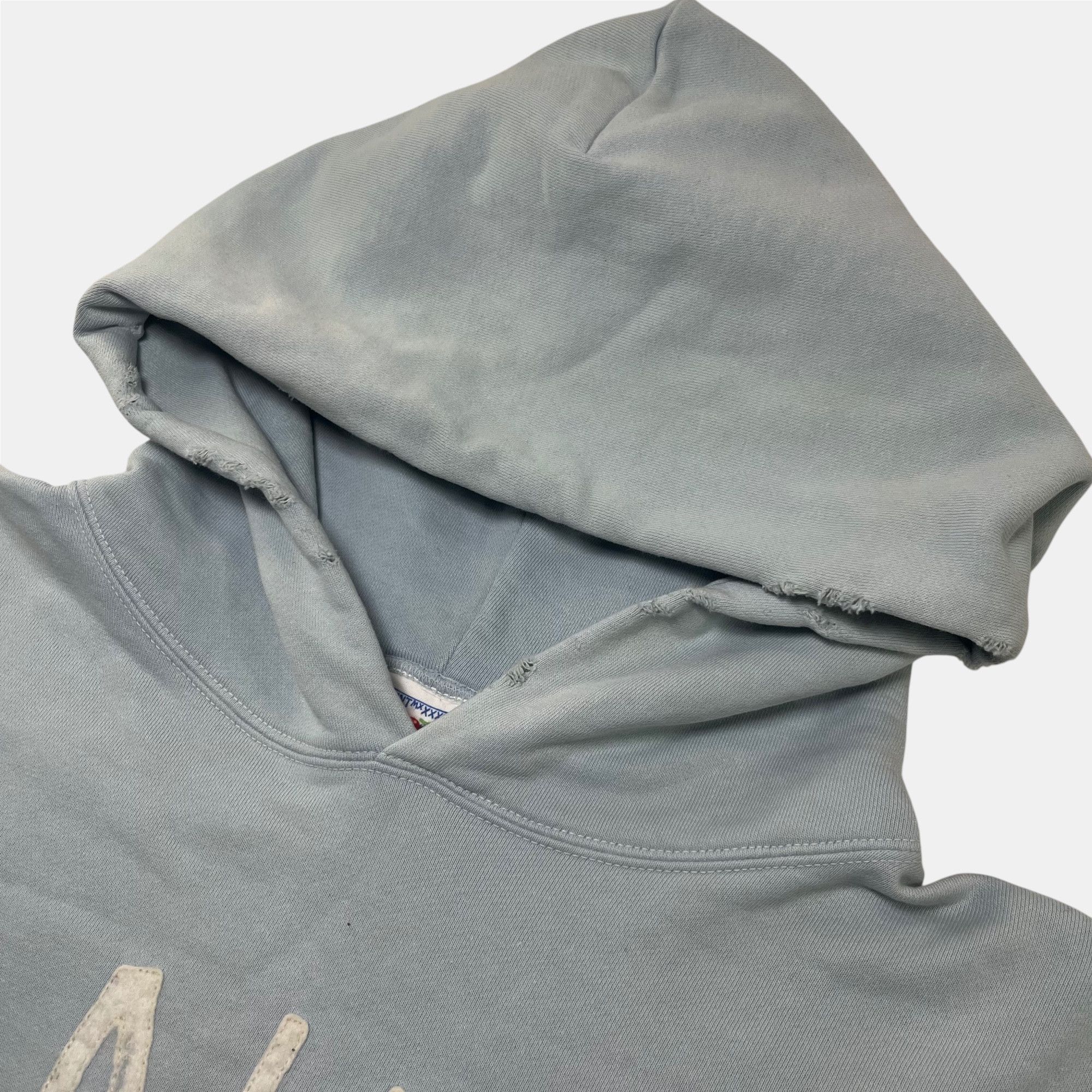Saint Michael Saint Mxxxxxx "Saint" Hoodie Baby Blue Distressed FW22 Size US L / EU 52-54 / 3 - 4 Thumbnail