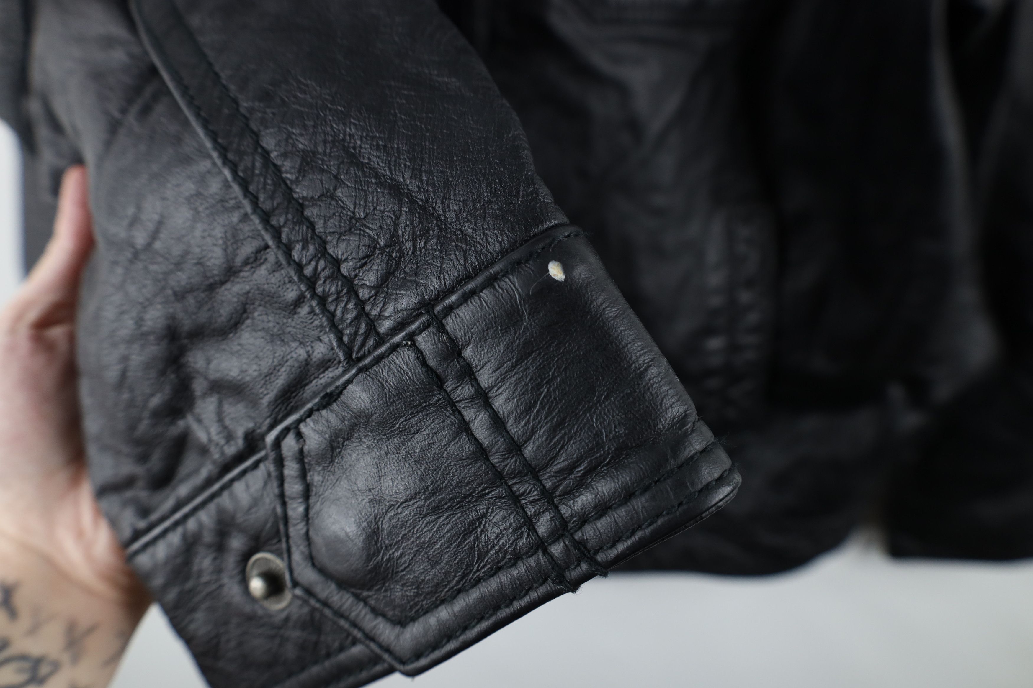 Dockers × Vintage Vintage Dockers Leather Quilted Full Zip Bomber Jacket Black Size US XL / EU 56 / 4 - 7 Thumbnail