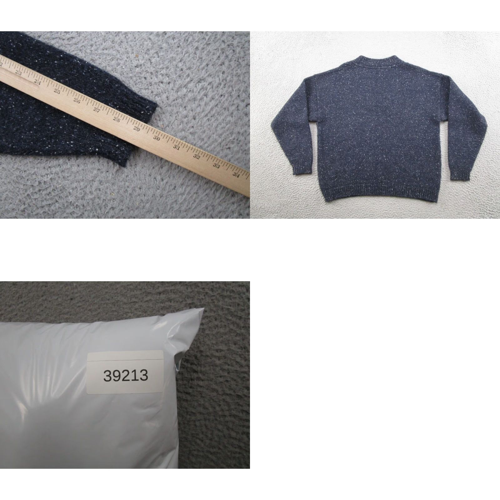 Vintage VTG Gander Mountain Men’s XL Wool Blend Henley Sweater 1/4 Zip Made In USA Blue 90s USA Mens Size US XL / EU 56 / 4 - 8 Thumbnail
