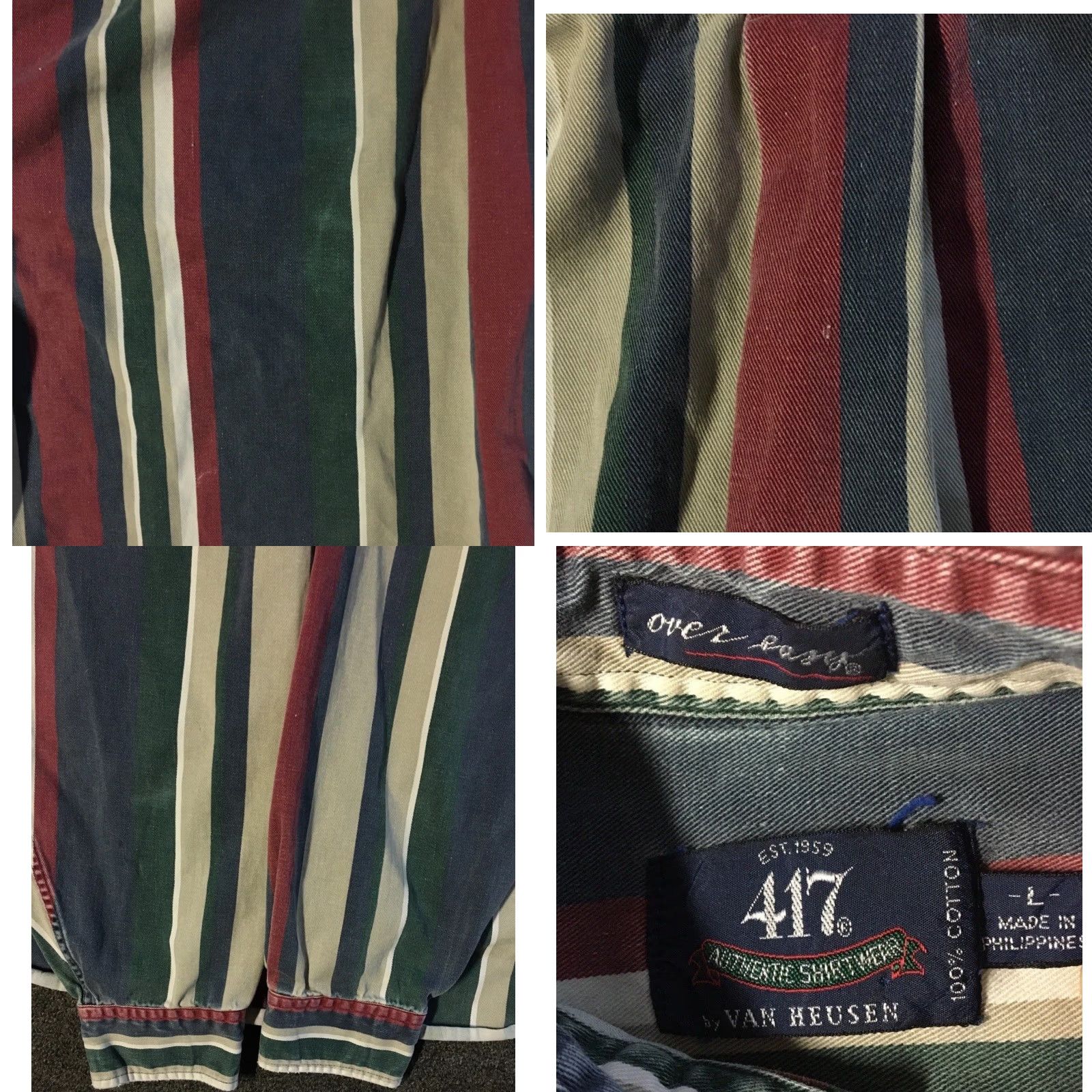 Gotcha Vtg 90s Striped Faded Shirt M Surf Skate Beach Grunge AOP Vaporwave Gotcha OP 80 Size US M / EU 48-50 / 2 - 8 Thumbnail