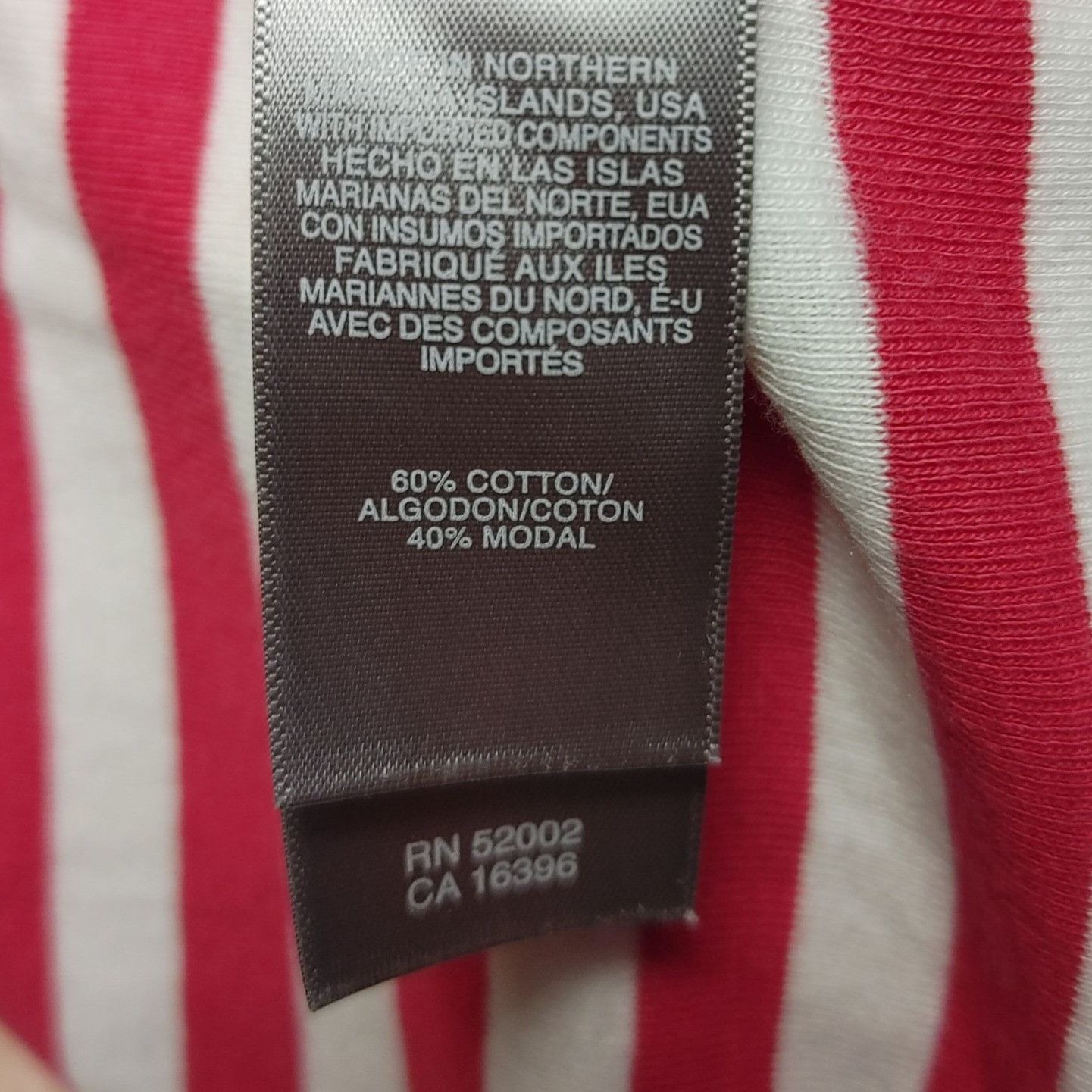 Other Liz Claiborne Women's Red/White Striped Long Sleeve V-neck T Size XL / US 12-14 / IT 48-50 - 4 Thumbnail