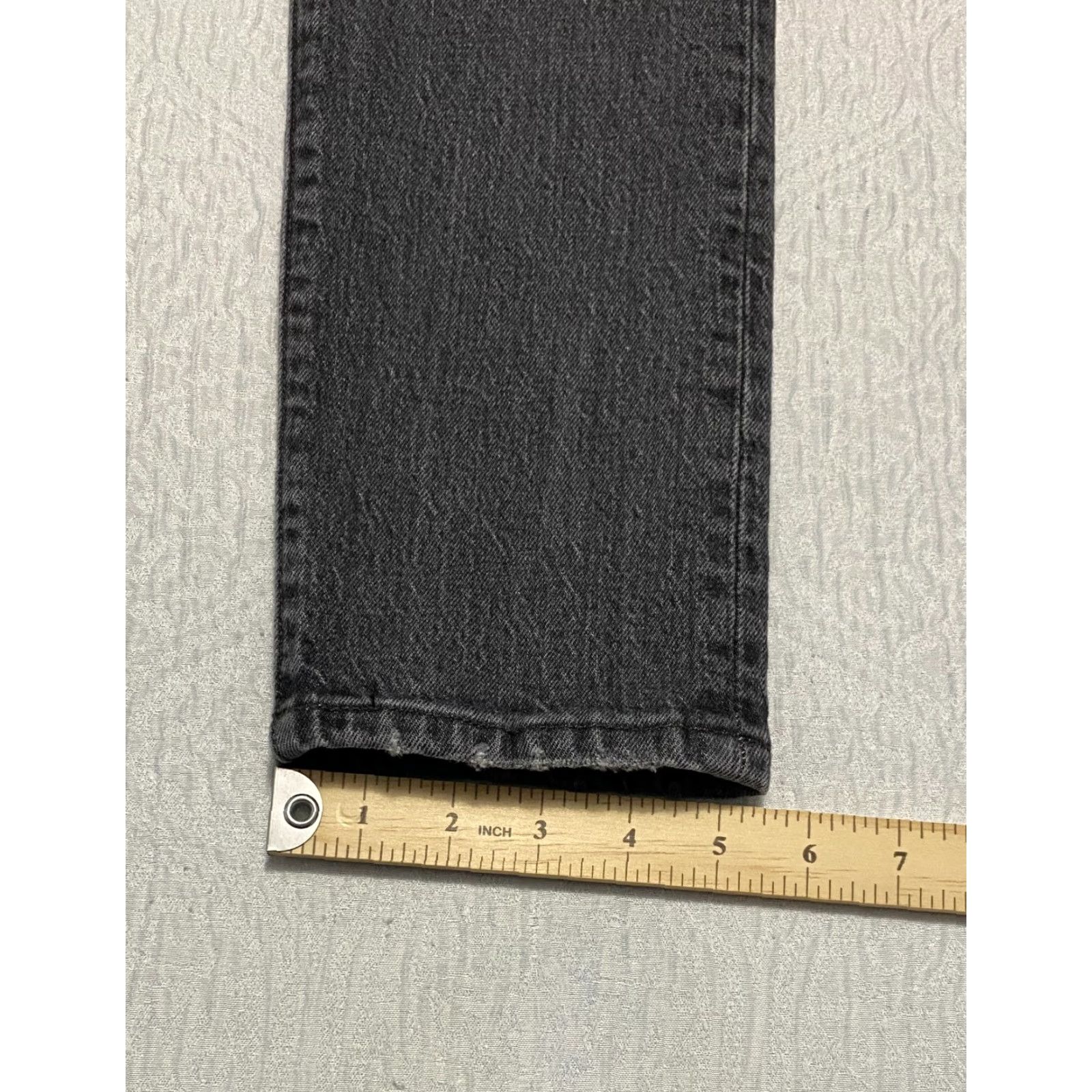 Levi's Levis 501 Jeans Skinny Denim Black 24 Women Button Fly 27.5 Inseam 5-Pocket Stretch 90s Grunge Retro Rock Size 42" / US 20 - 6 Thumbnail