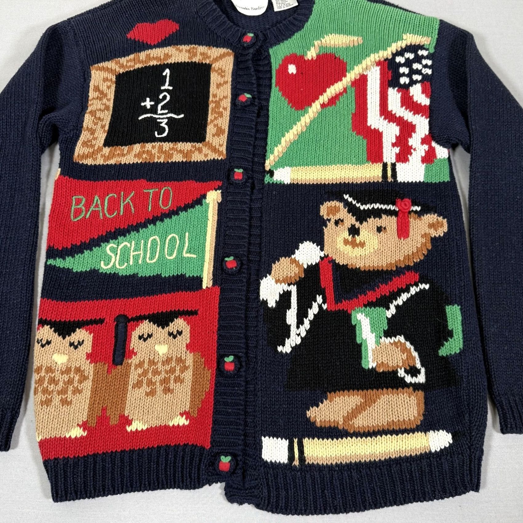 Vintage VINTAGE Alexandra Bartlett Sweater Womens Small School Teacher Owl Cardigan Bear Menus Size S / US 4 / IT 40 - 3 Thumbnail