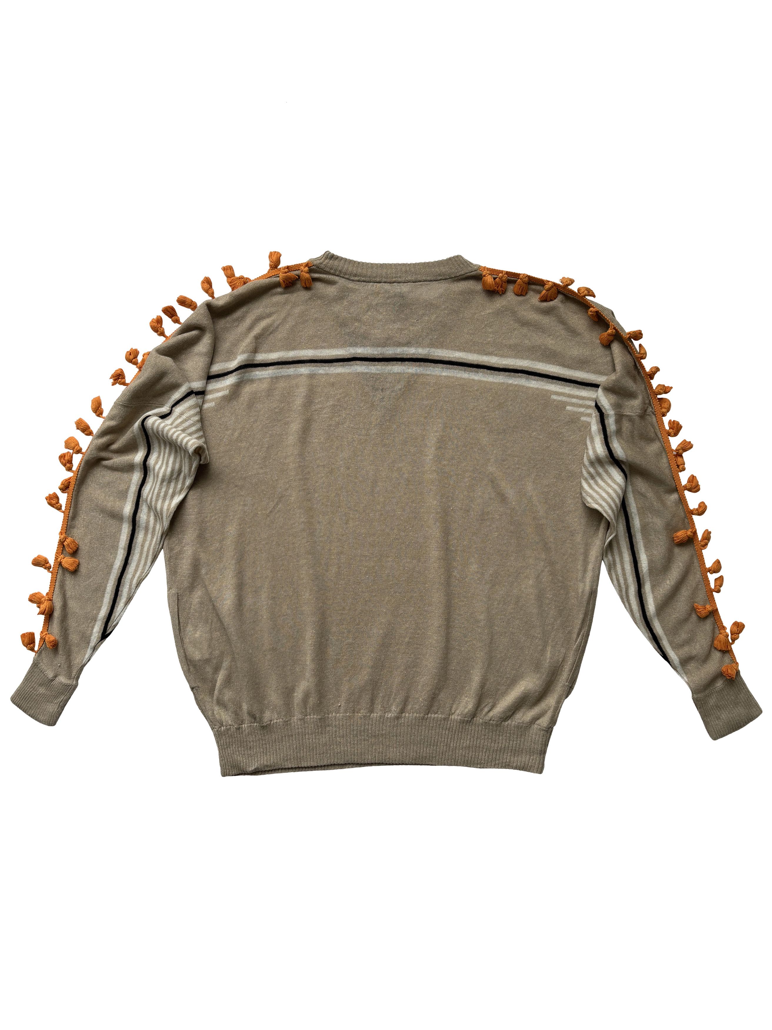 Loewe ⚡️QUICK SALE⚡️Loewe Beige Linen/Cotton Knit Tasseled Sweater Size US XS / EU 42 / 0 - 2 Thumbnail