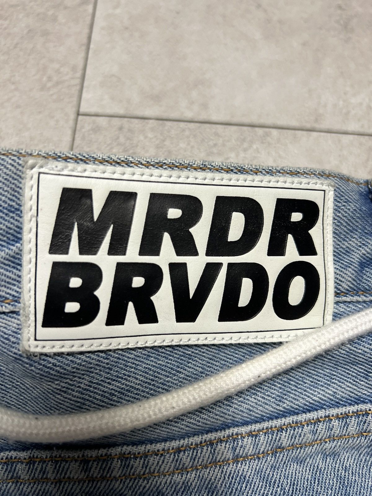 Ev Bravado × Off-White × Virgil Abloh OFF WHITE X EV BRAVADO RAINBOW CRYSTAL SWAROVSKI JEANS Size US 33 - 7 Thumbnail