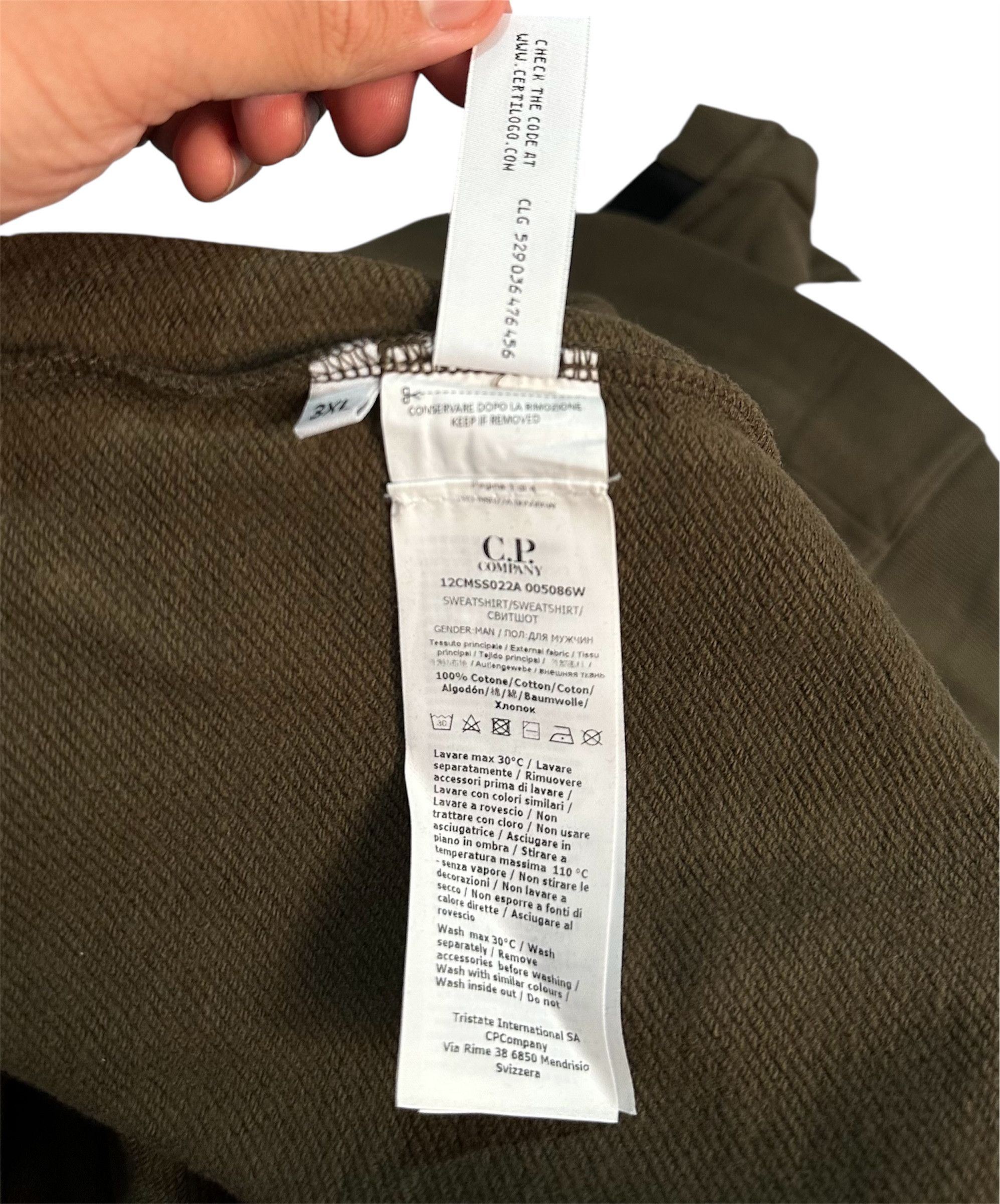 C.P. Company Diagonal Raised Fleece Sweatshirt Size US XXL / EU 58 / 5 - 11 Thumbnail