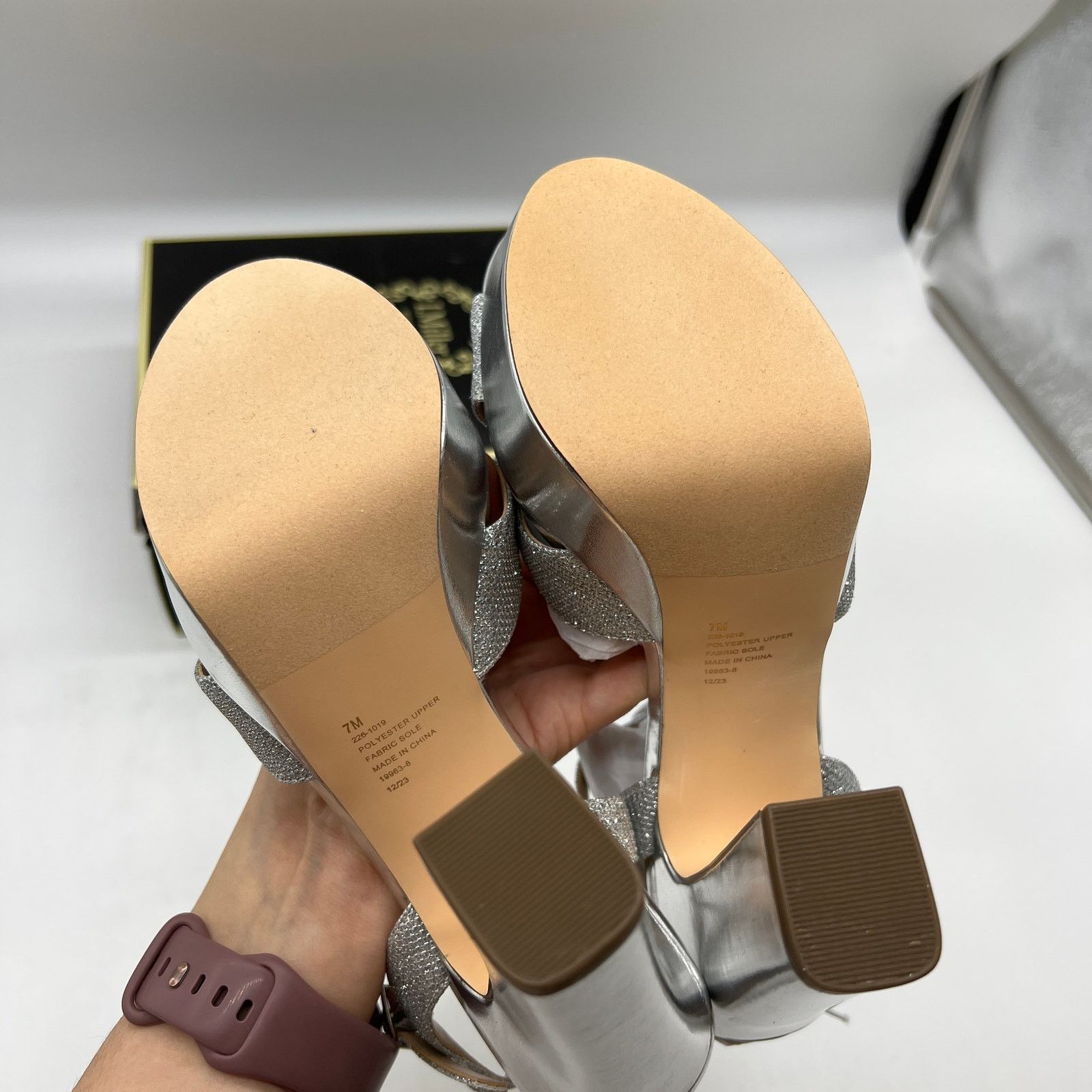 Other I. Miller Womens Samien Heeled Sandals Silver Size 7M Size US 7 / IT 37 - 6 Thumbnail