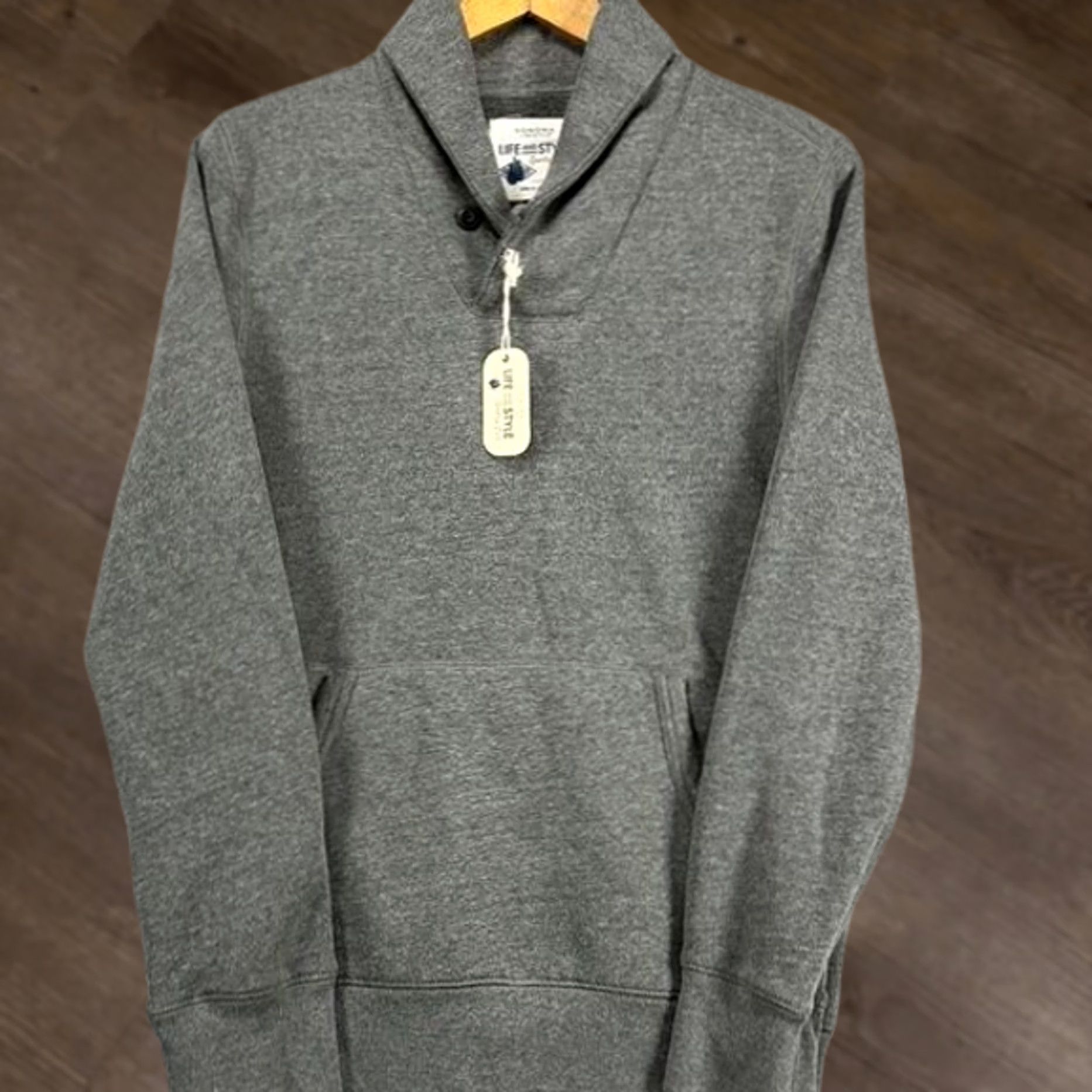 Vintage Sonoma Shawl-Neck Sweater Mens Small Gray Pullover Long Sleeve Pocket NEW Size US S / EU 44-46 / 1 - 1 Thumbnail