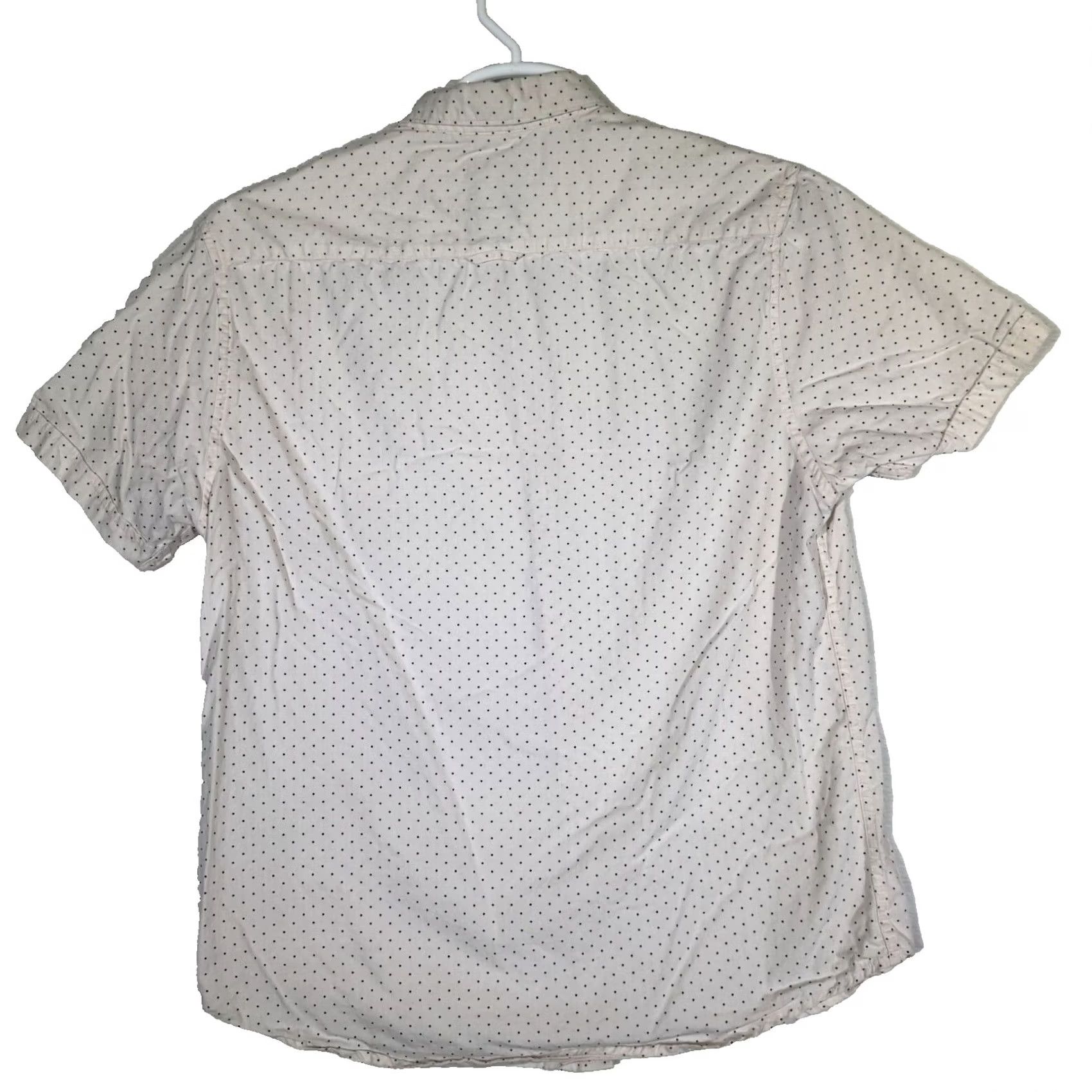 Vintage Cactus Shirt Mens L Ivory Man Men Cream Polka Dot Short Sleeve Slim Button Down Size Size US L / EU 52-54 / 3 - 2 Thumbnail