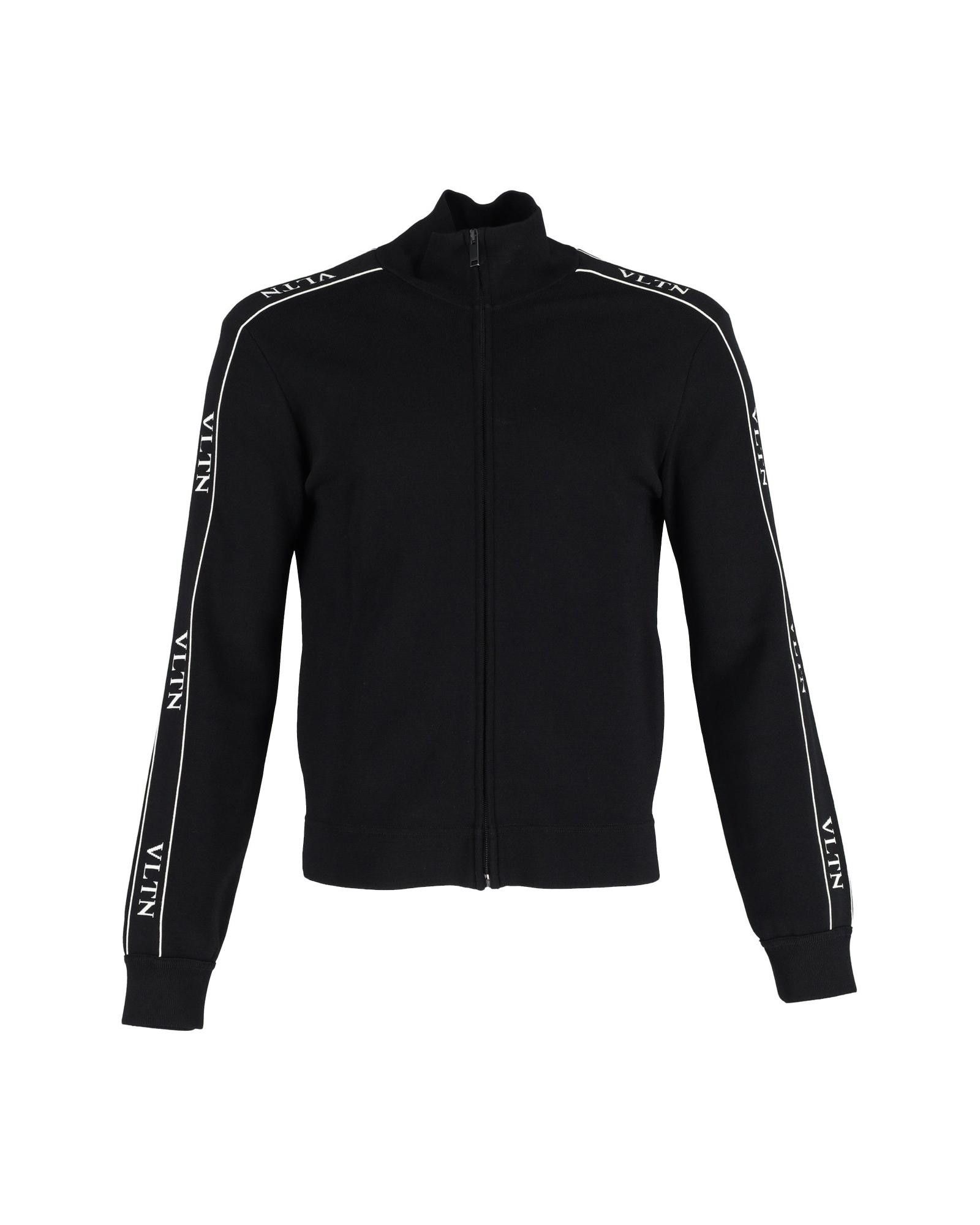 image of Valentino Luxury Logo-Tape Track Jacket In Black, Men's (Size Small)