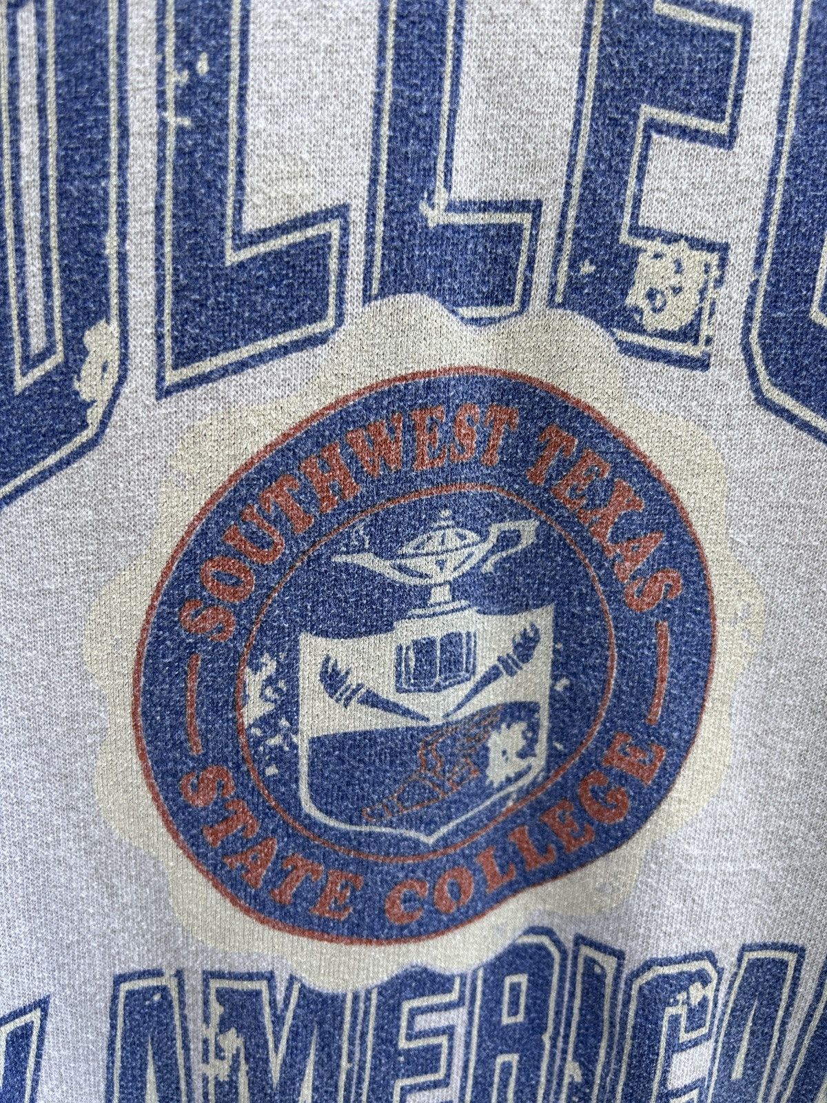 Vintage 80s Vintage Texas State College University Sweatshirt Crew Size US L / EU 52-54 / 3 - 3 Thumbnail