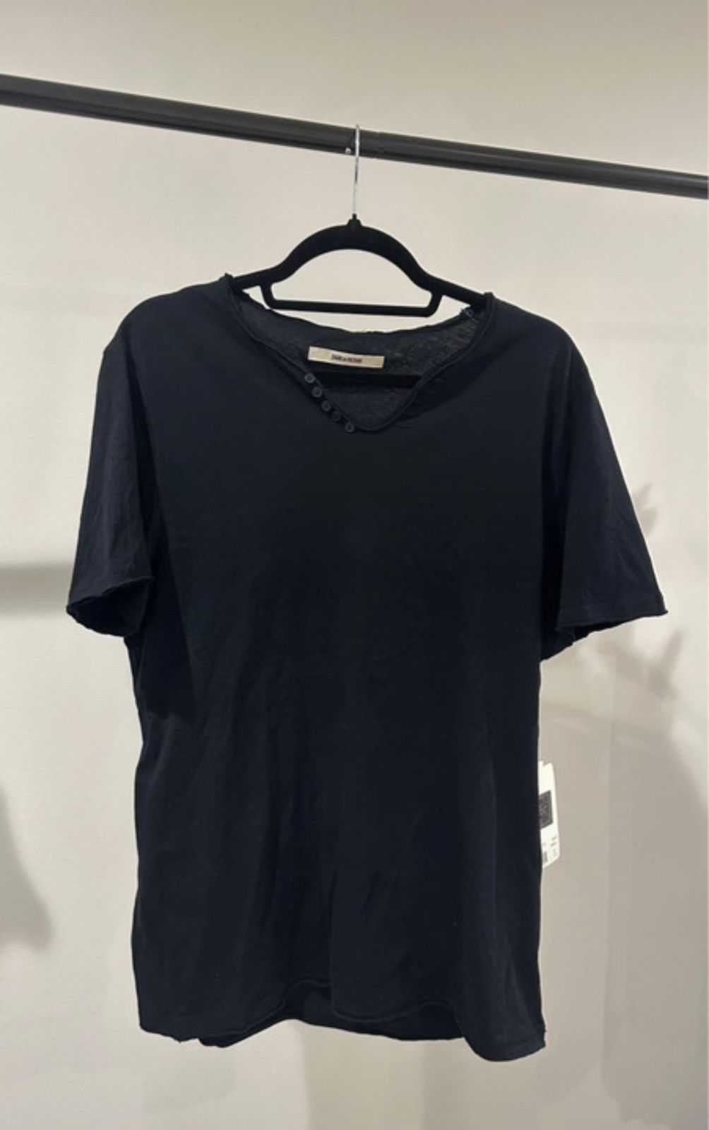 Zadig & Voltaire Zadig & Voltaire Monastir Henley White T-Shirt Size US S / EU 44-46 / 1 - 9 Thumbnail