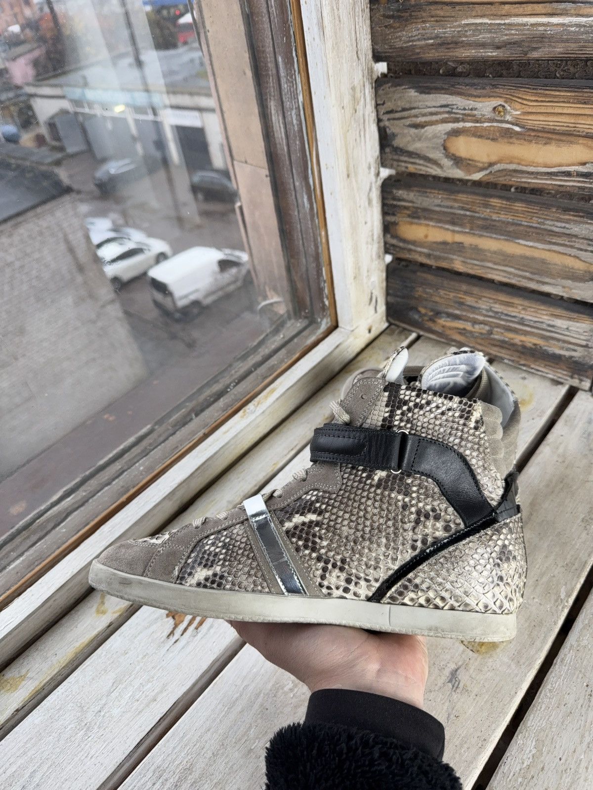 Barbara Bui Luxury Barbara Bui Python Embossed High Top Sneakers Size US 10.5 / IT 40.5 - 5 Thumbnail