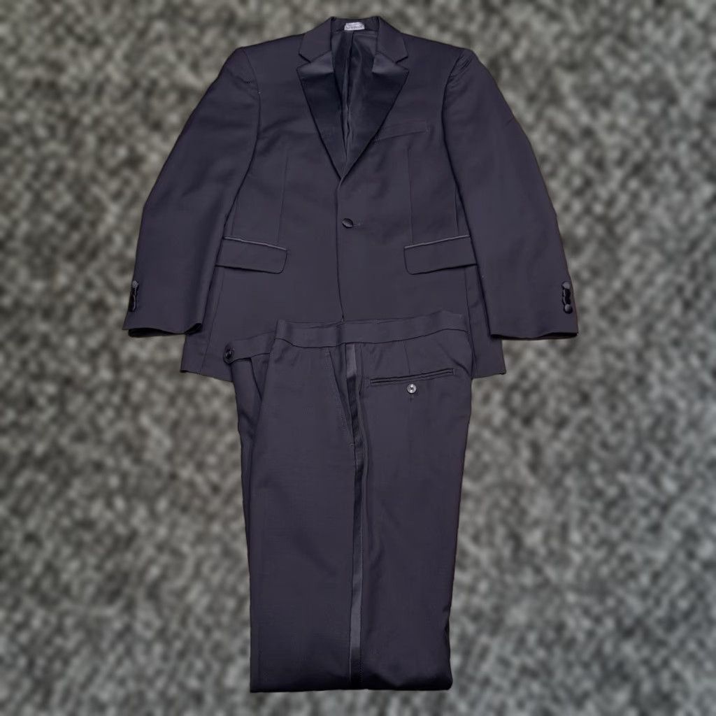 Jos. A. Bank Jos A Bank Traveler Tuxedo Suit 38 Regular Black 32 Waist Pants 2 Piece Formal Shirt? Size 38R - 1 Thumbnail
