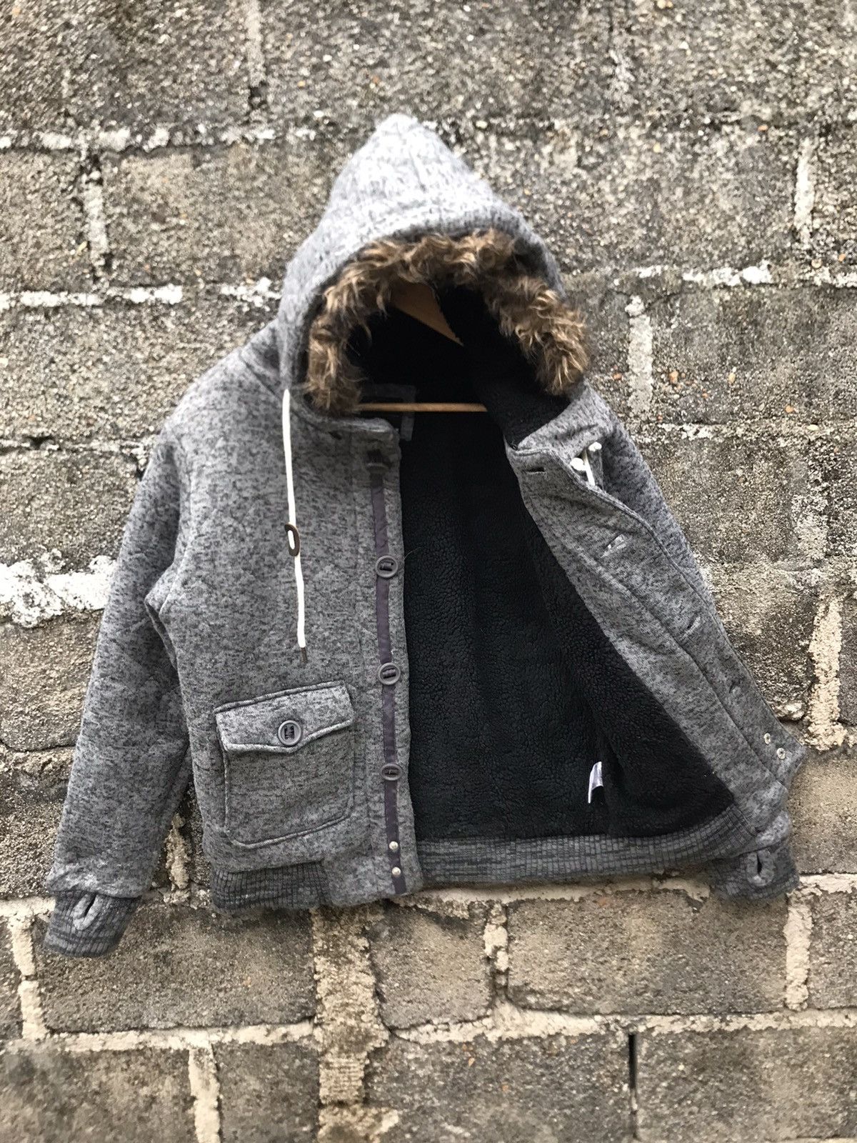 Billabong 🔥Vintage Y2K Billabong Button Fur Hoodie Jacket Size US M / EU 48-50 / 2 - 7 Thumbnail