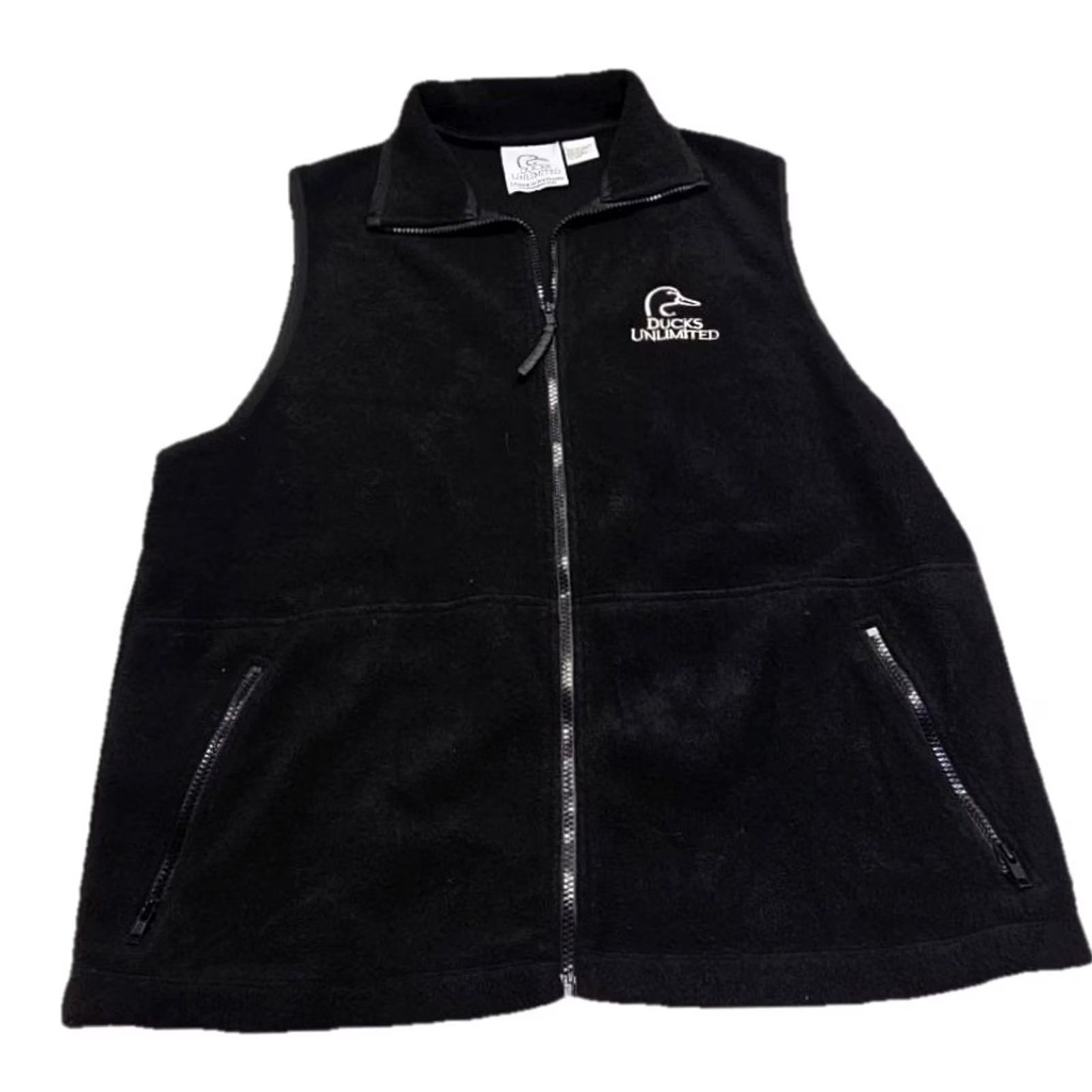 Vintage Ducks Unlimited Vest Full Zip Fleece Black L Mens Size US L / EU 52-54 / 3 - 2 Thumbnail