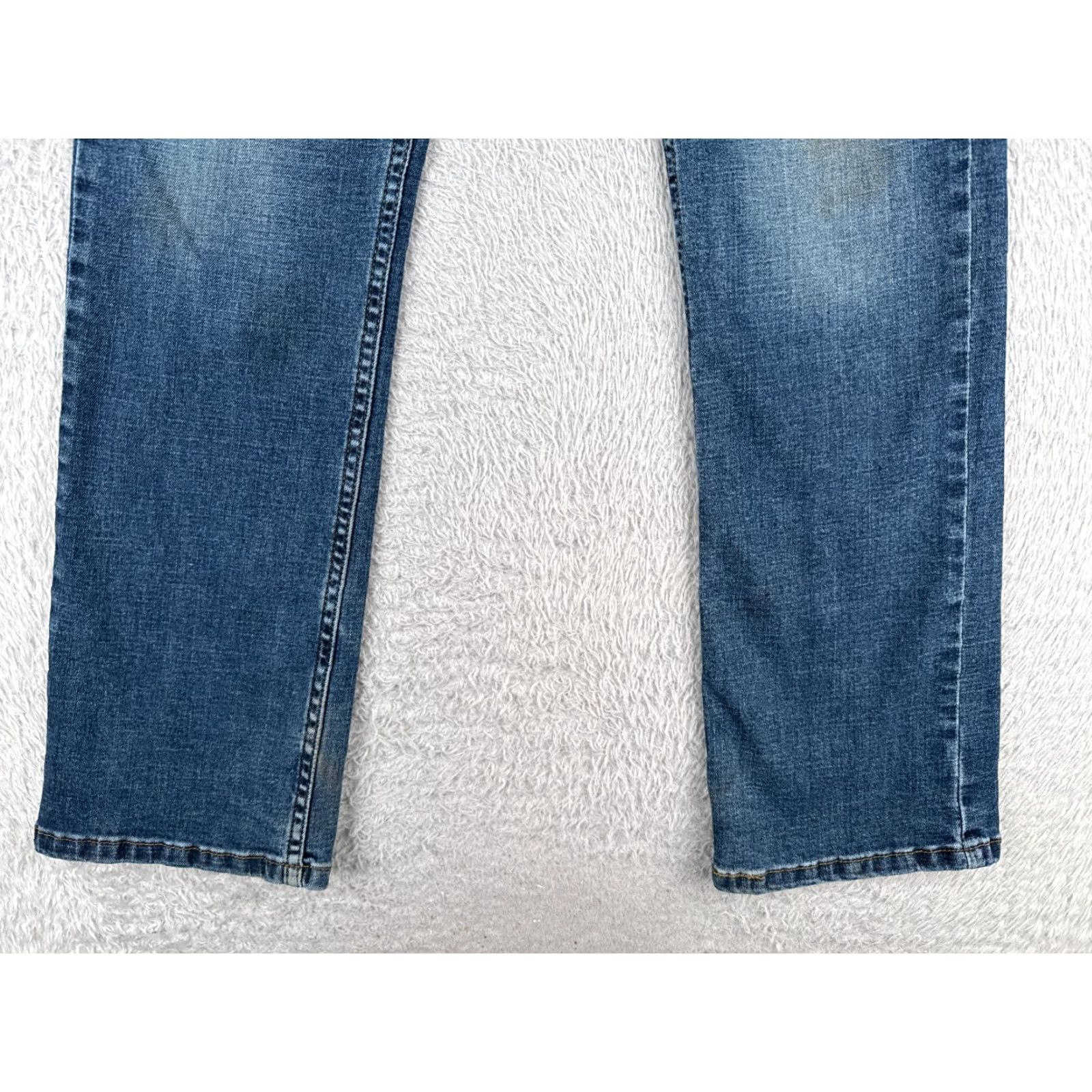 George GEORGE Jeans Women 29 Blue Denim Slim Bootcut Mid Rise Cotton Blend 29x30 Jeans Woman Medium Blue Cowboys & Western Mens Womens 90s Size 29" - 2 Thumbnail