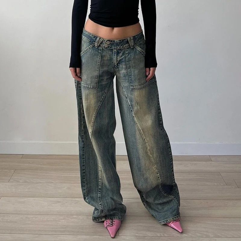 Jean Distressed 90s Loose Jeans Size 31" - 3 Thumbnail
