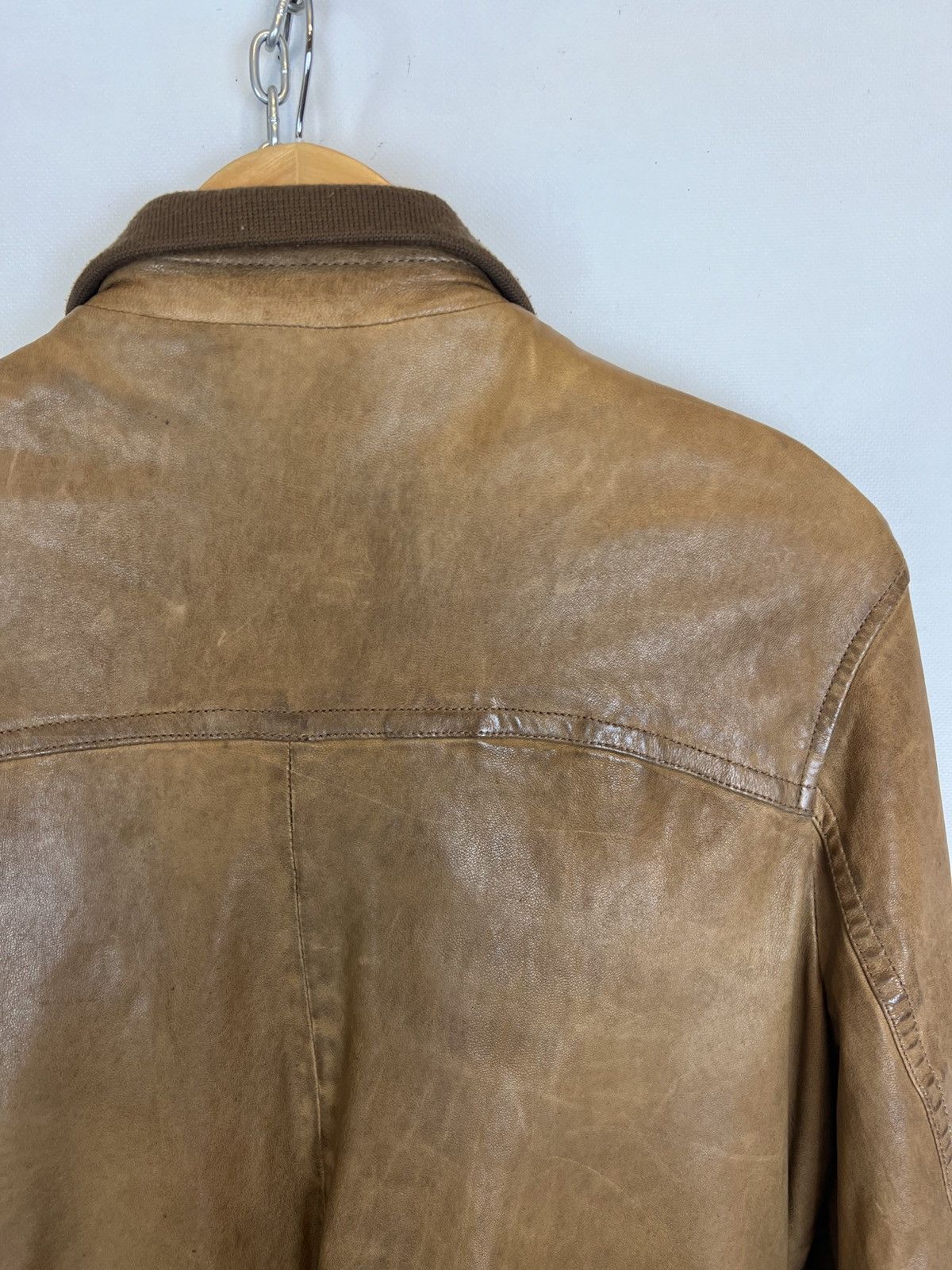 Tommy Hilfiger Vintage Tommy Hilfiger leather jacket brown moto Size US M / EU 48-50 / 2 - 16 Thumbnail