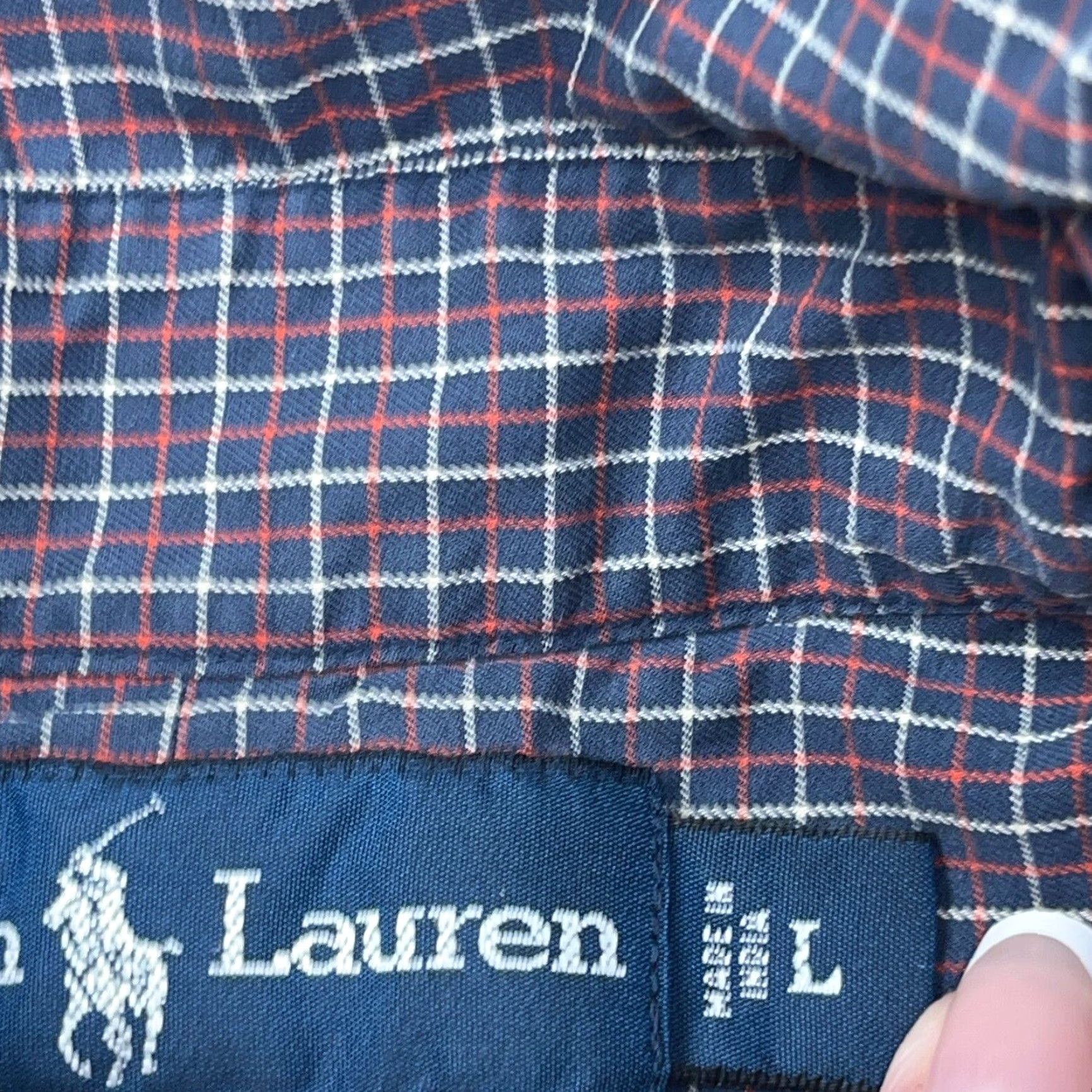 Ralph Lauren Ralph Lauren Shirt Men L Blue Red Button-Up Classic Fit Tattersall Plaid Logo Embroidered Button-Down Collar Casual Shirt Colorful Preppy Modern 90s? Size US L / EU 52-54 / 3 - 6 Thumbnail