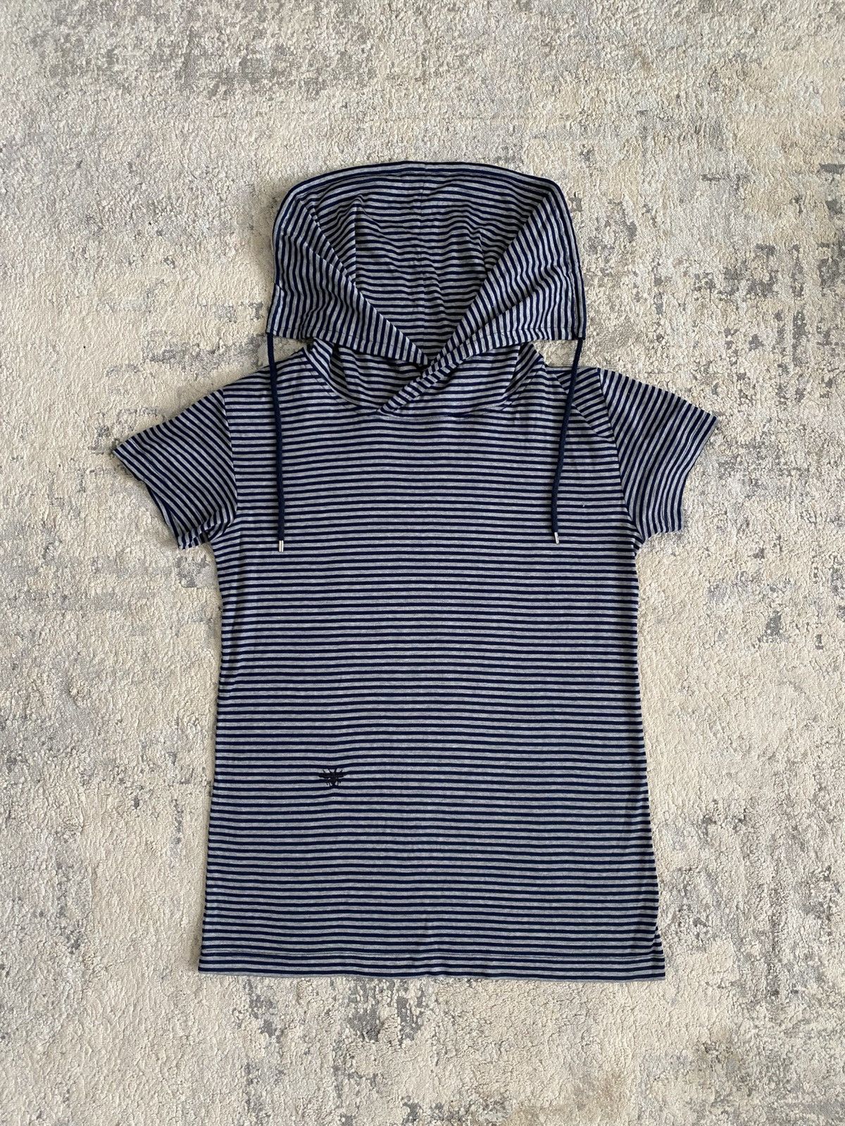 Dior Homme - AW10 Bee Hooded Striped Tee Shirt, image size:1200x1600