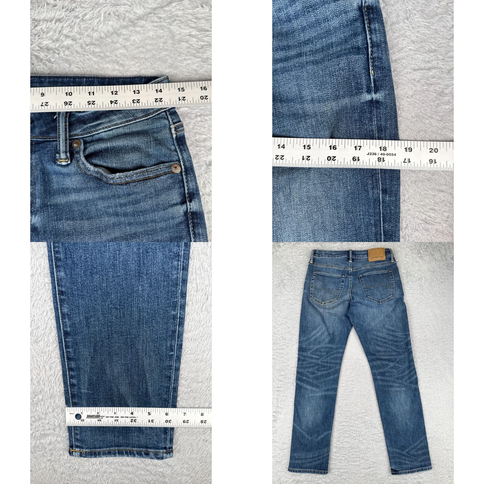 American Eagle Outfitters American Eagle Outfitters Jeans Men Regular 29x30 Blue Denim Straight Cotton Blend Rise Mid 5-Pocket Stretch Vintage No Size US 29 - 9 Thumbnail