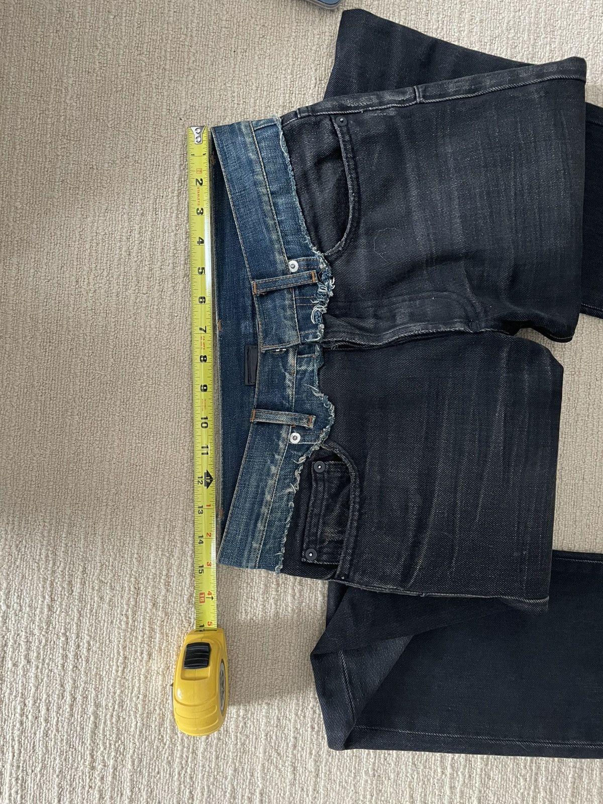Dior × Hedi Slimane Dior cummerbund denim jeans Size US 27 - 7 Thumbnail