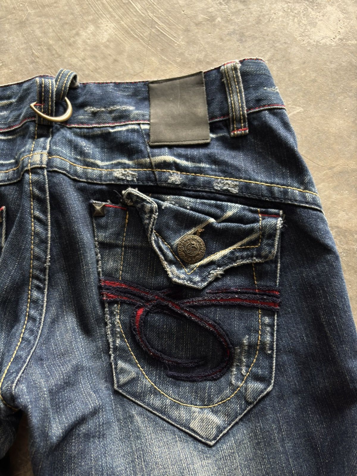 Hysteric Glamour FLARE RED PEPPER JEANS RED LABEL japanese distressed punk Size US 29 - 16 Thumbnail