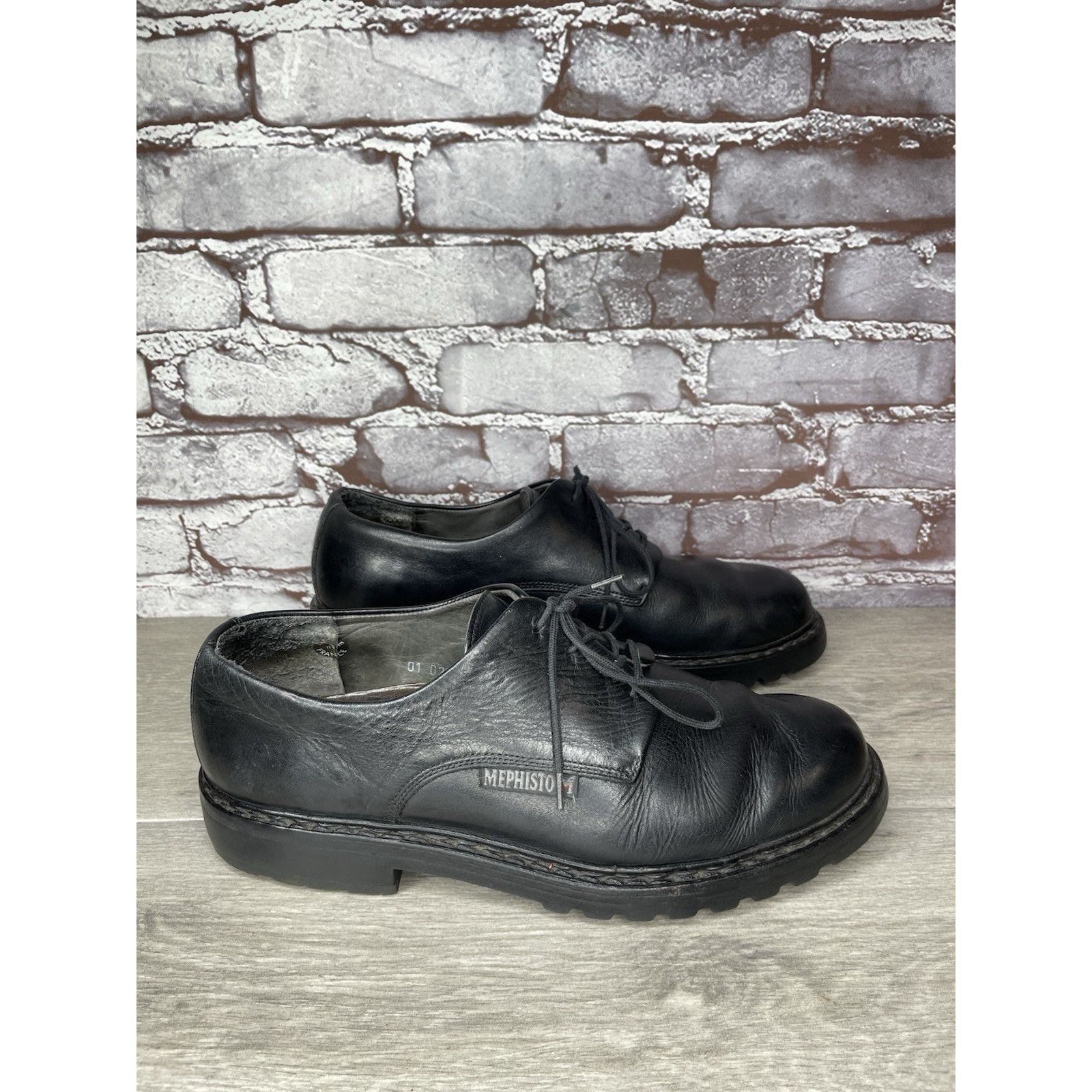 Mephisto Mephisto Sherpa's Black Leather Lace Up Heel Oxfords Shoes M Size US 10.5 / EU 43-44 - 16 Thumbnail
