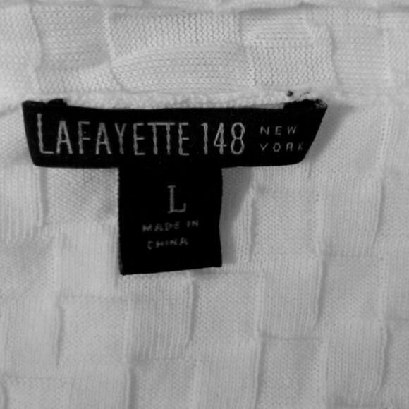 Lafayette 148 Lafayette 148 New York Size L Sleeveless Textured White Open Size L / US 10 / IT 46 - 6 Thumbnail