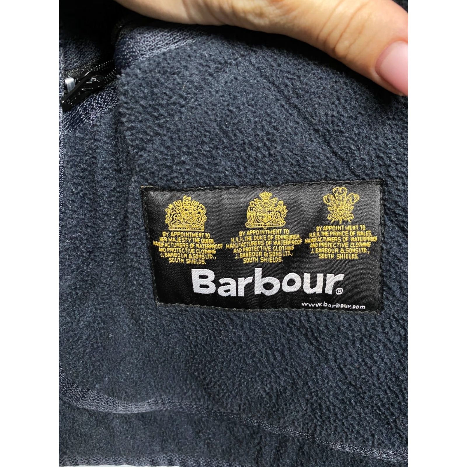 Barbour VINTAGE Barbour Mens Polarquilt Long Quilted Jacket L - Barbour Microfibre Polarquilt Blue Quilted Full Zip Mens Jacket Size US L / EU 52-54 / 3 - 6 Thumbnail
