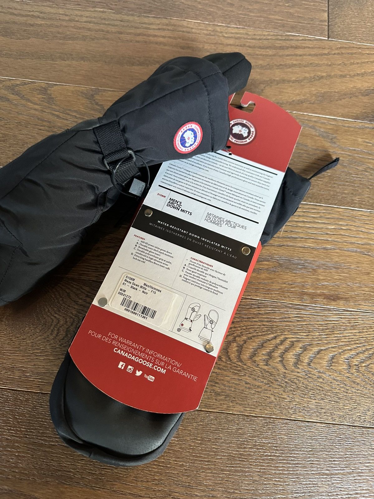 Canada Goose Canada Goose Mens Down Mitts Gloves Men Medium Black NWT Size ONE SIZE - 3 Thumbnail