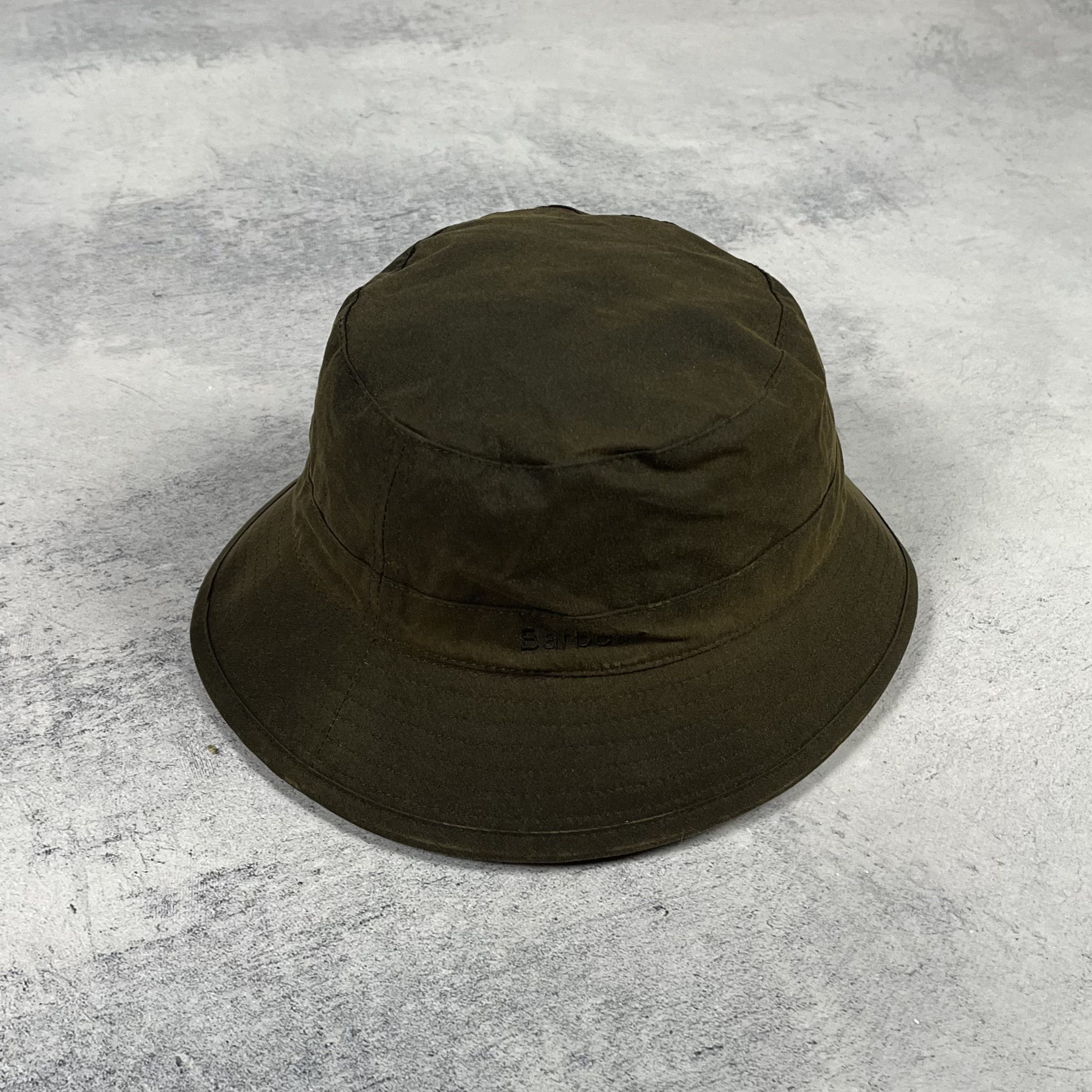 Barbour Barbour Waxed Olive Bucket Hat Size ONE SIZE - 2 Thumbnail
